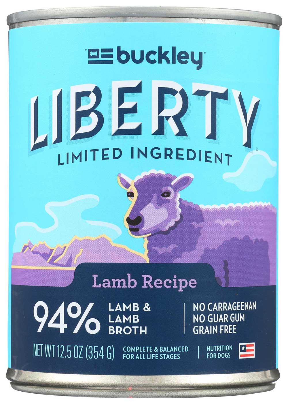 Buckley Liberty Lamb Recipe Canned Wet Dog Food 12.5 Ounce 12 per case