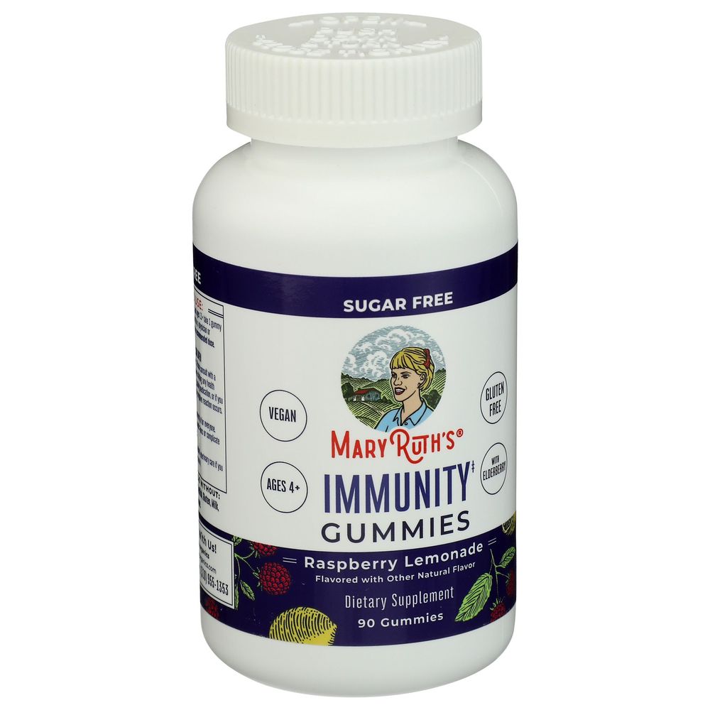Mary Ruth's Raspberry Lemonade Immunity Gummies, 90 Count