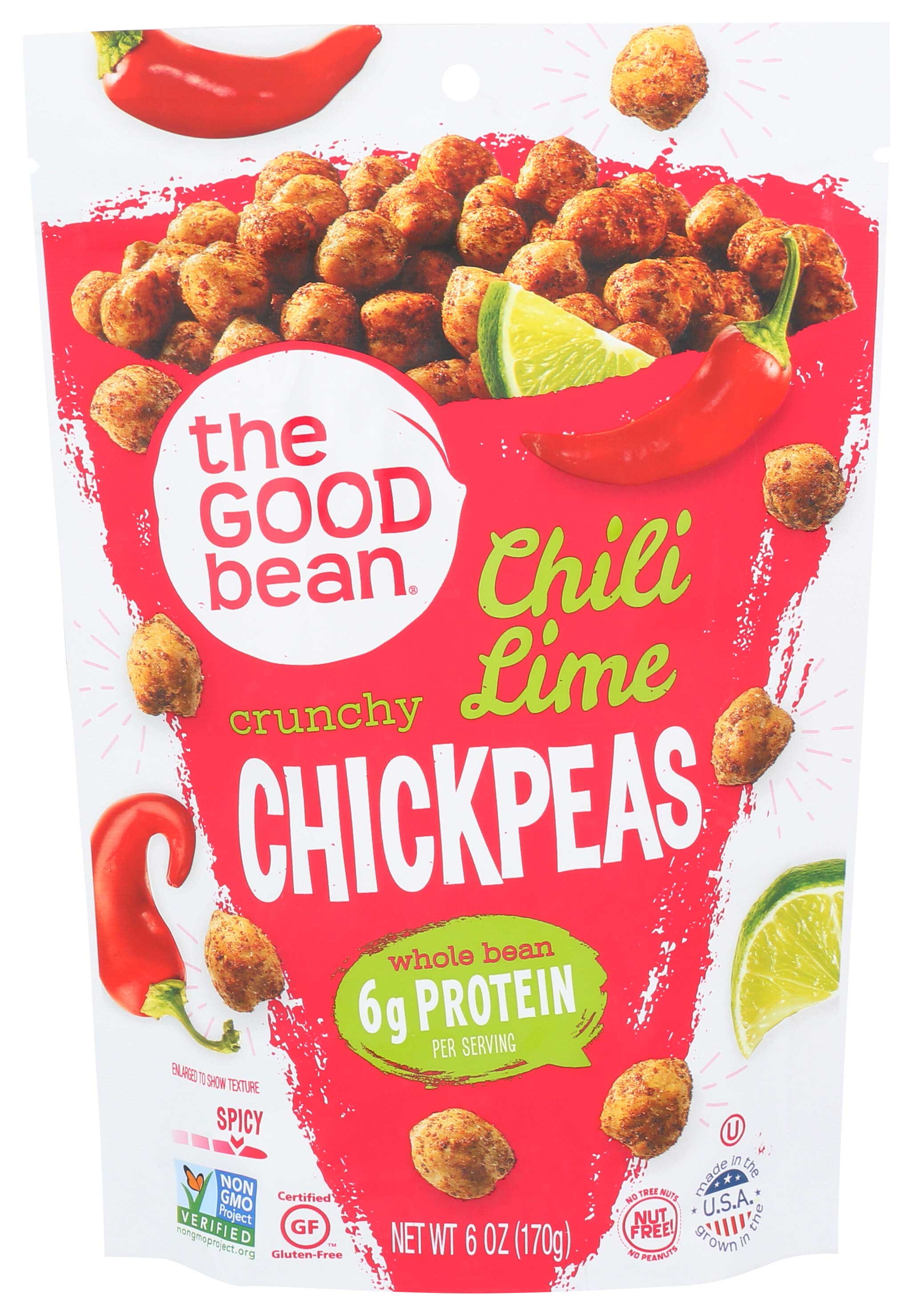 The Good Bean Smoky Chili And Lime Chickpea Snack, 6 Ounce -- 6 Per Case