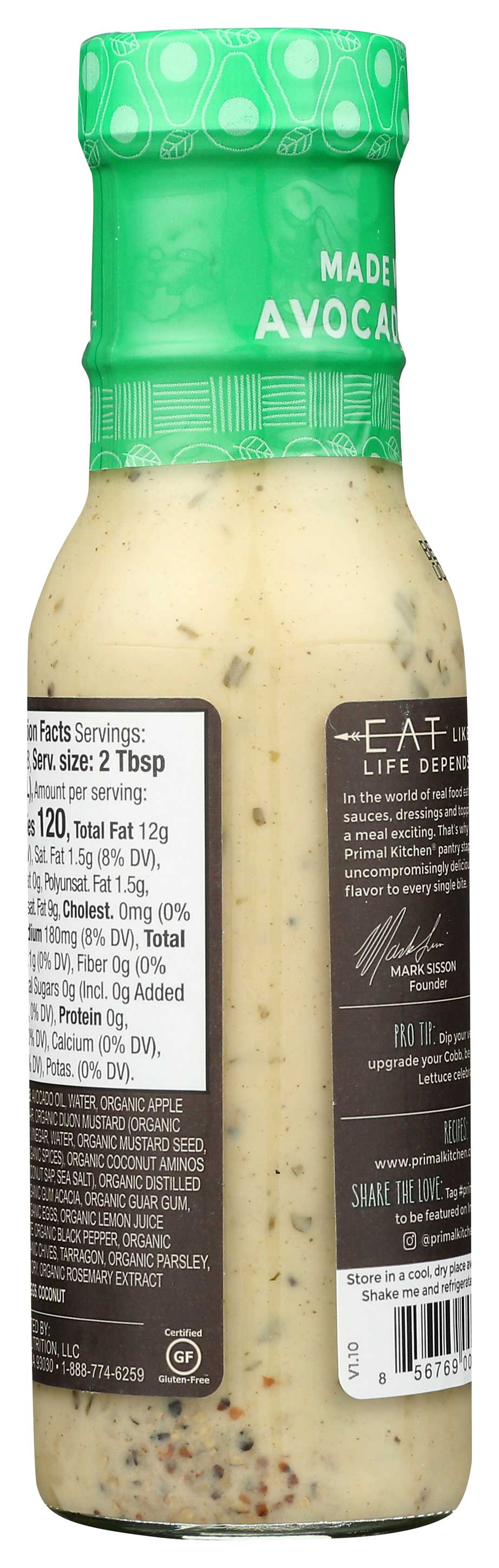 green emerald velvet dress Primal Kitchen Avocado Oil Dressing & Marinade, 8 fl oz. by Primal Kitchen main image 0