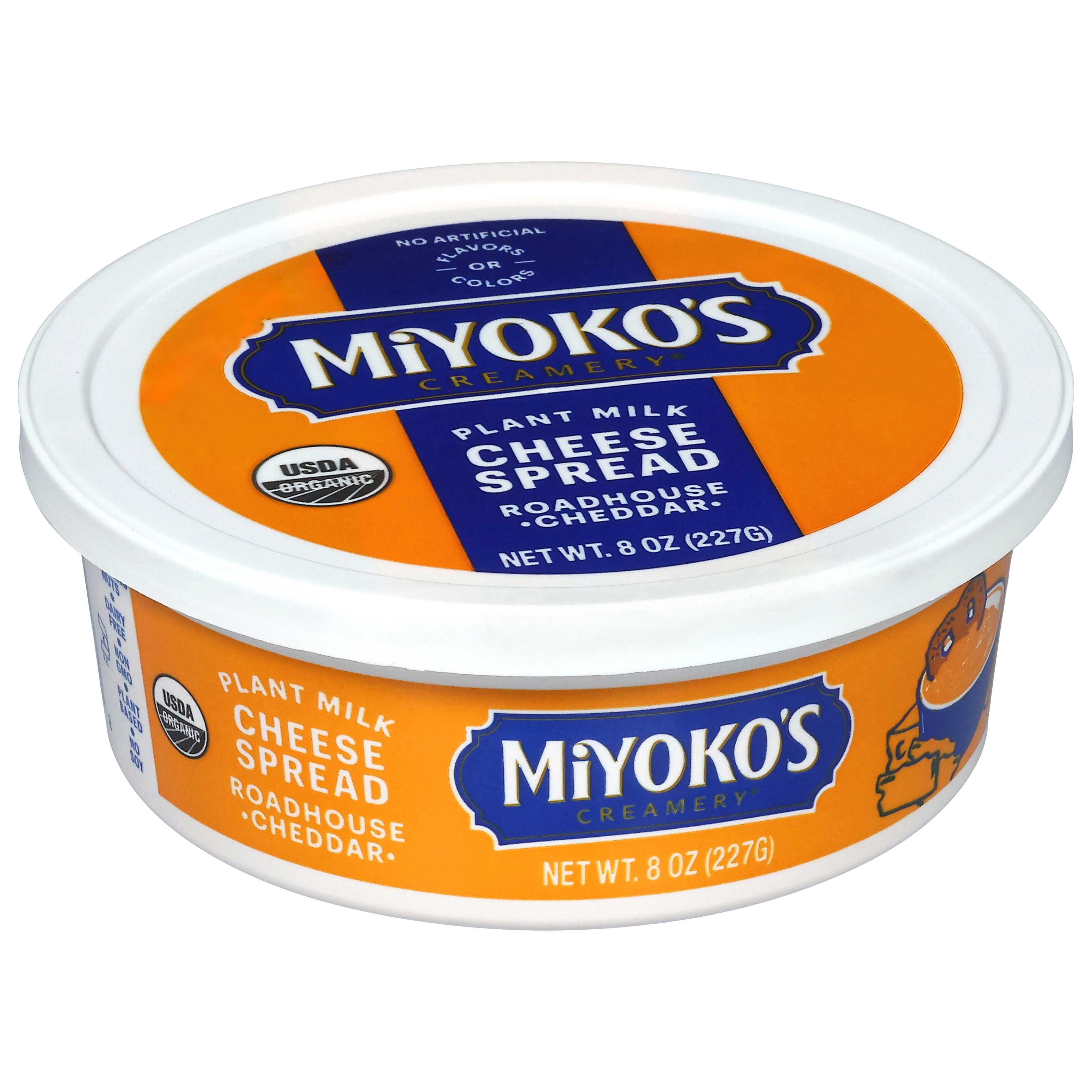 Miyoko's Organic Cheers To Cheddah Vegan Roadhouse Cheese Spread, 8 Ounce -- 6 Per Case