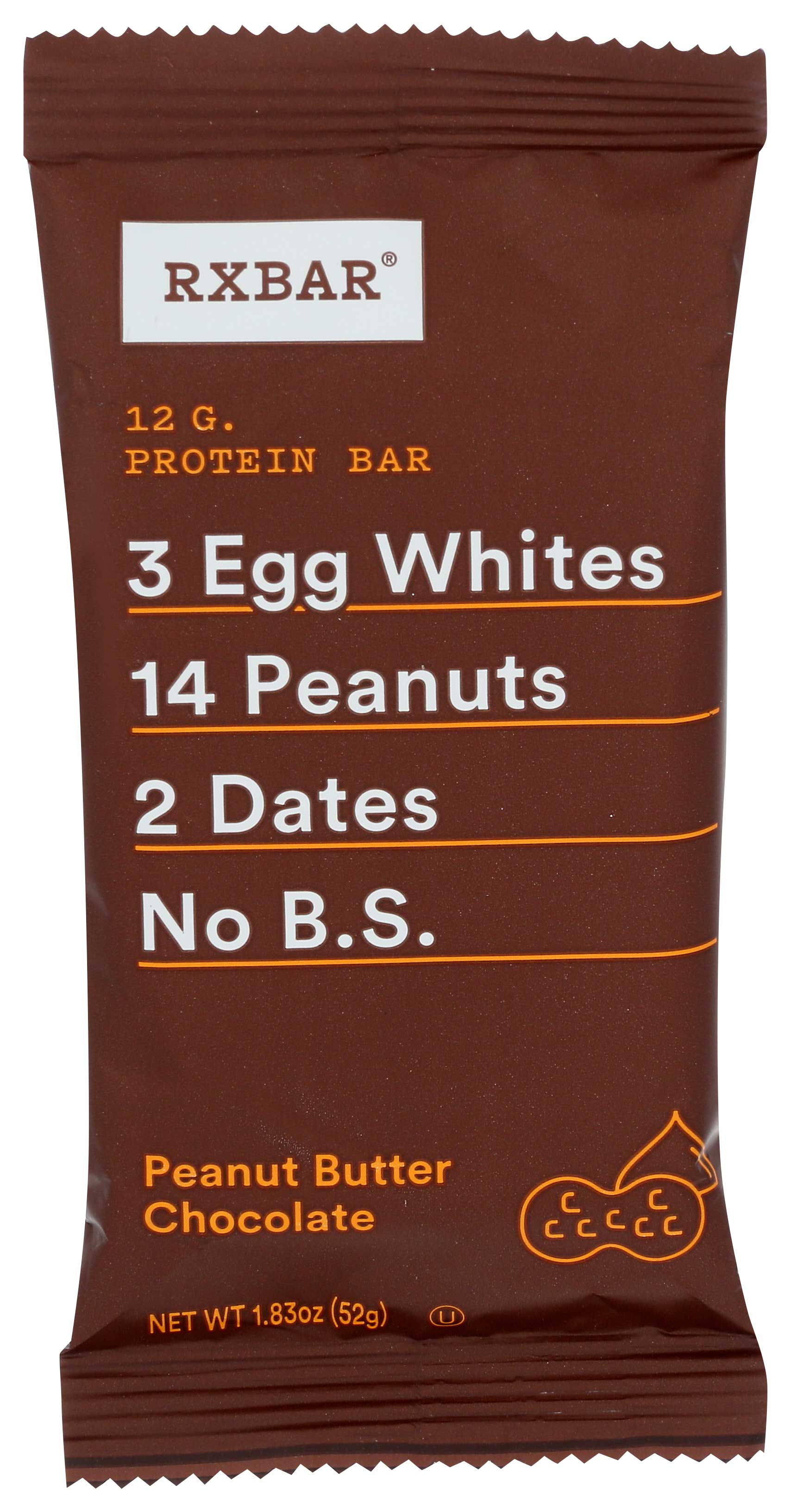 Rx Bar Peanut Butter Chocolate Protein Bar, 1.83 Ounce -- 12