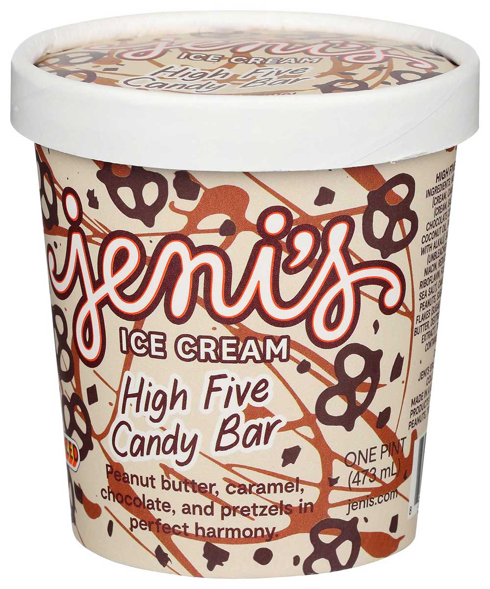 Jenis High Five Candy Bar Ice Cream, 16 Fluid Ounce -- 8 per case