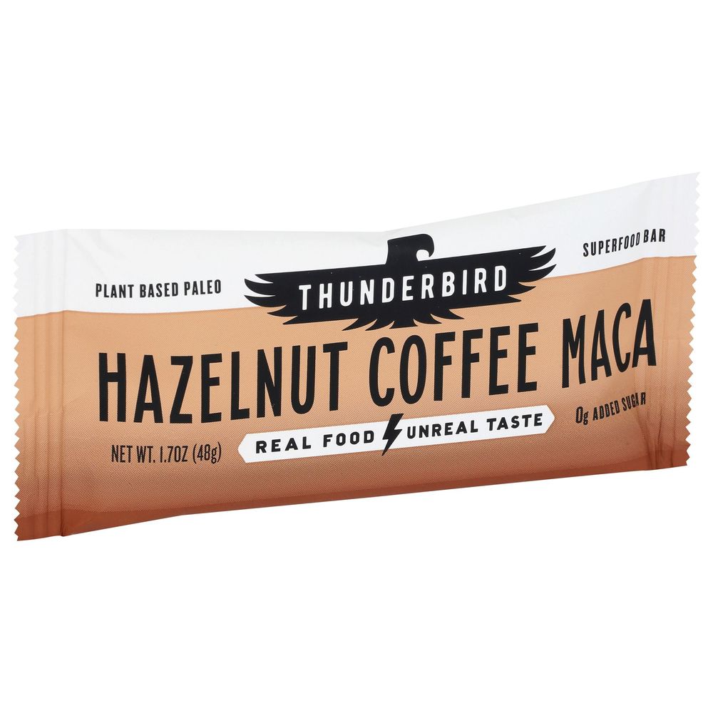 Thunderbird Hazelnut Coffee Maca Superfood Bar, 1.7 Ounce -- 12 Per Case