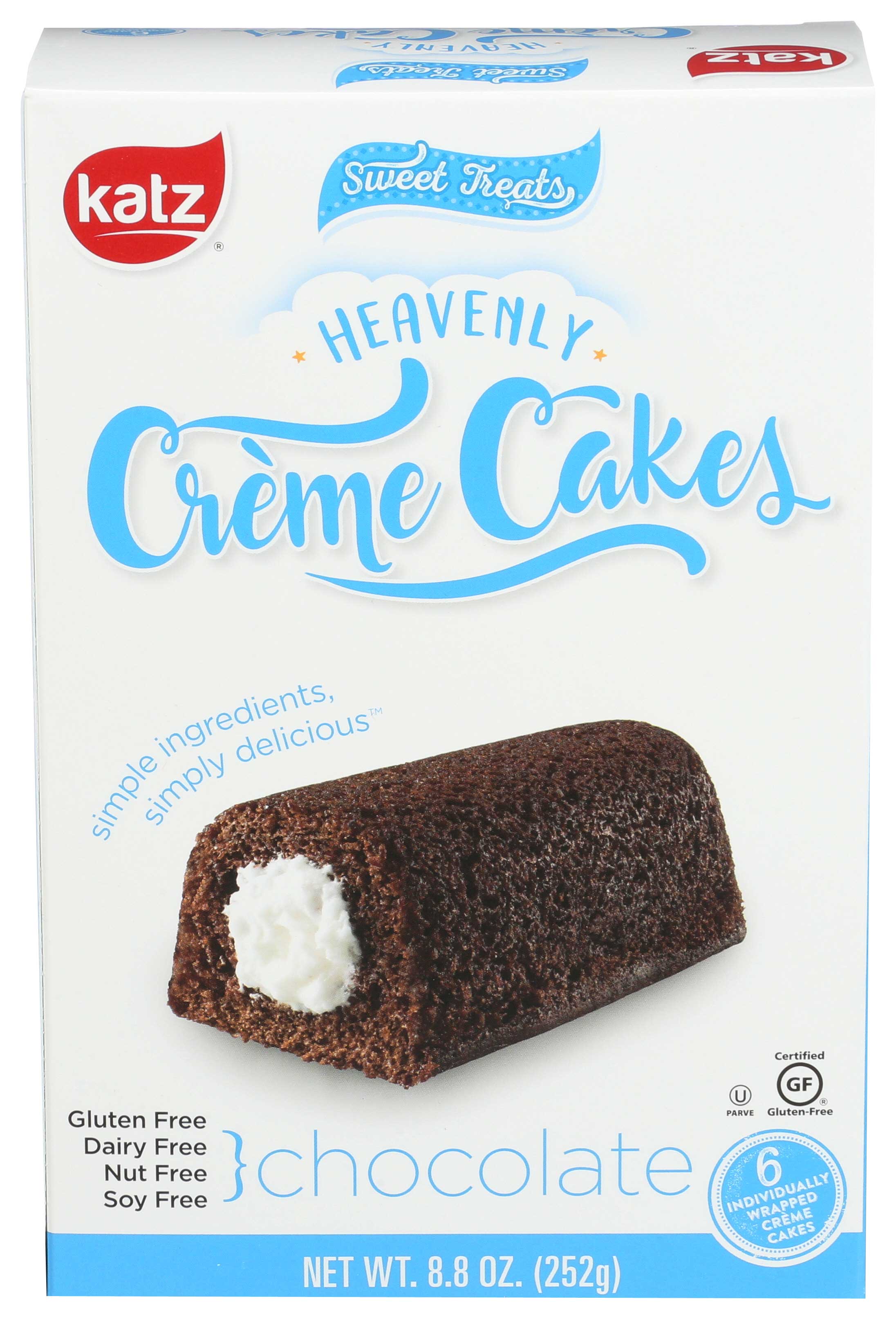 Katz Gluten Free Heavenly Chocolate Creme Cake, 8.8 Ounce -- 6 Per Case