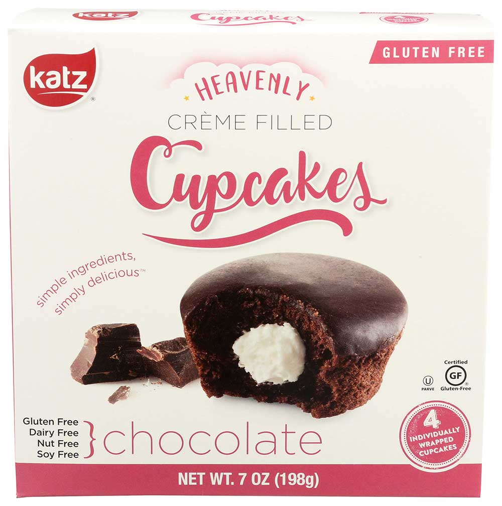 Katz Gluten Free Chocolate Creme Filled Cupcake, 7 Ounce -- 6 Per Case