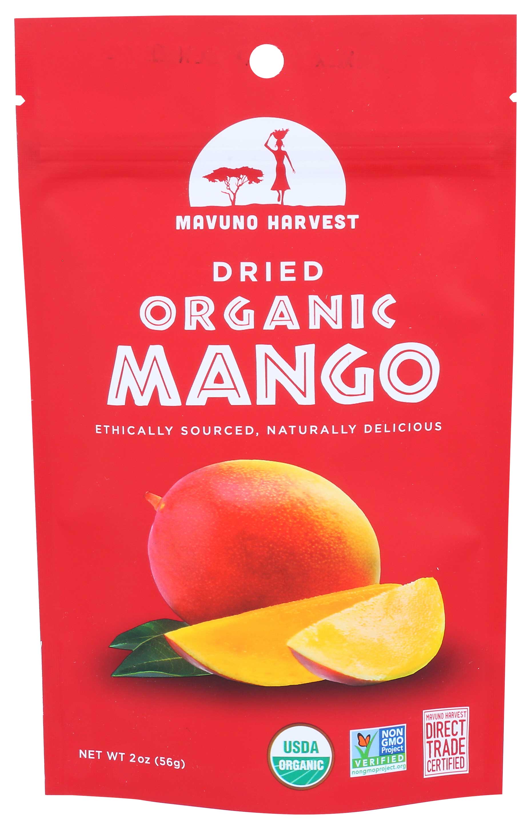 Mavuno Harvest Organic Dried Mango, 2 Ounce -- 6 Per Case