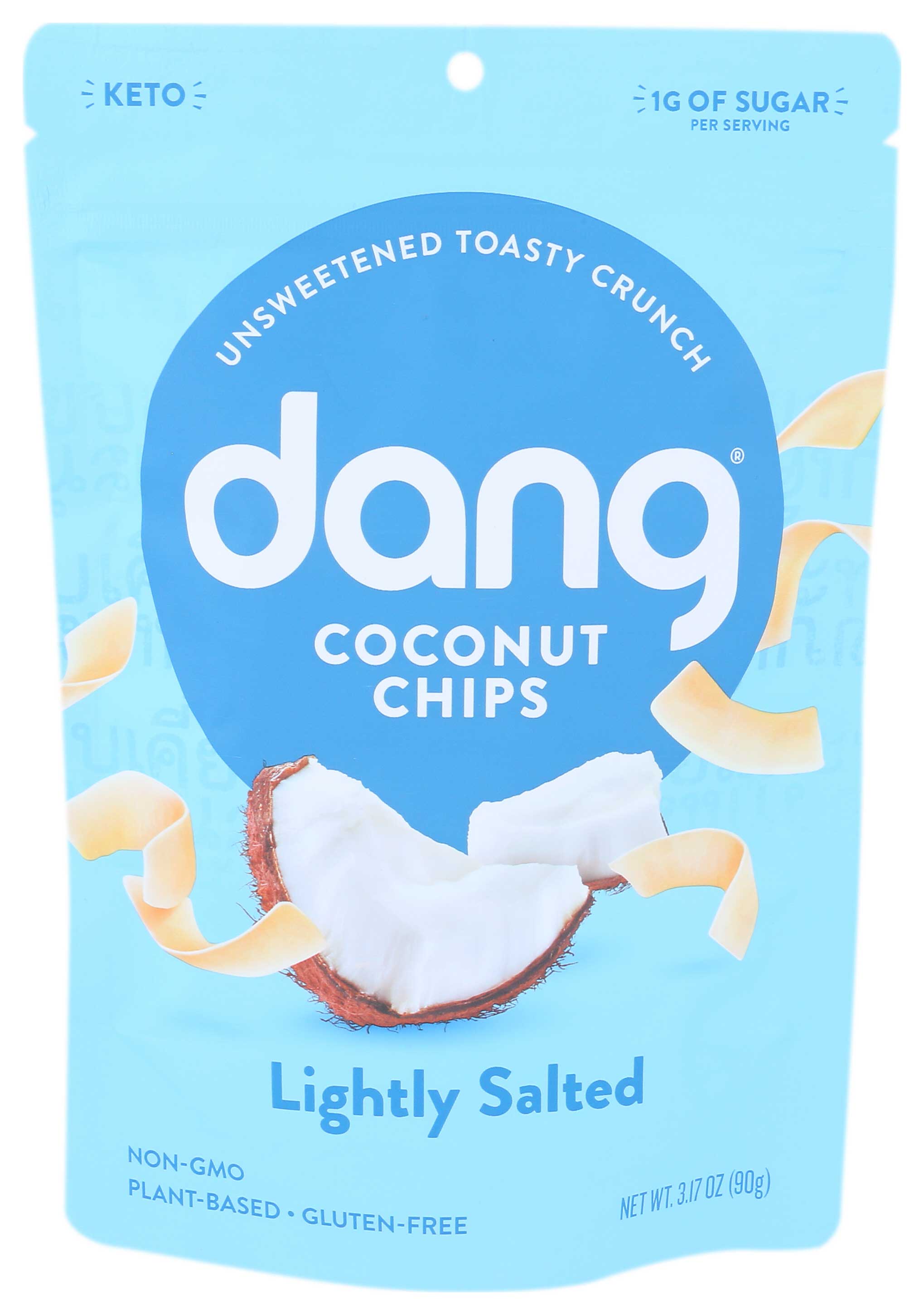 Dang Unsweetened Lightly Salted Coconut Chips, 3.17 Ounce -- 12 Per Case