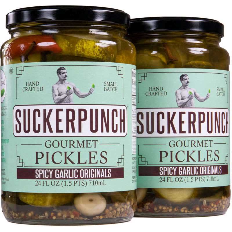 Suckerpunch Spicy Garlic Original Pickles, 24 Ounce -- 6 Per Case