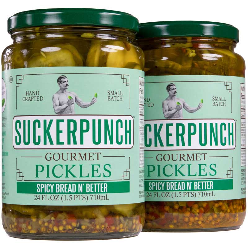 Suckerpunch Spicy Bread And Butter Pickles, 24 Ounce -- 6 Per Case