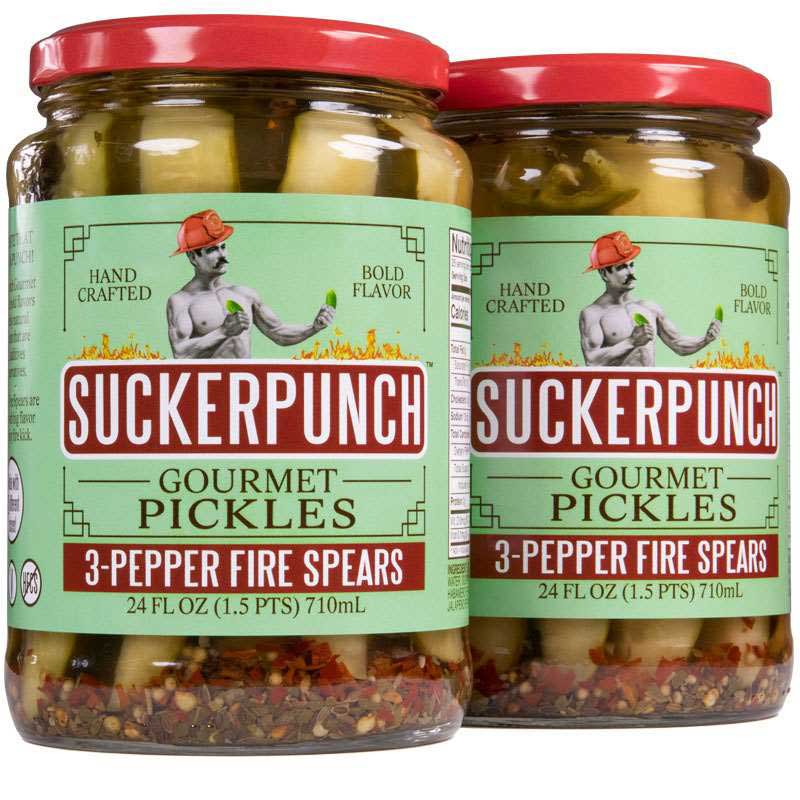 Suckerpunch 3-pepper Fire Spears Pickle, 24 Ounce -- 6 Per Case
