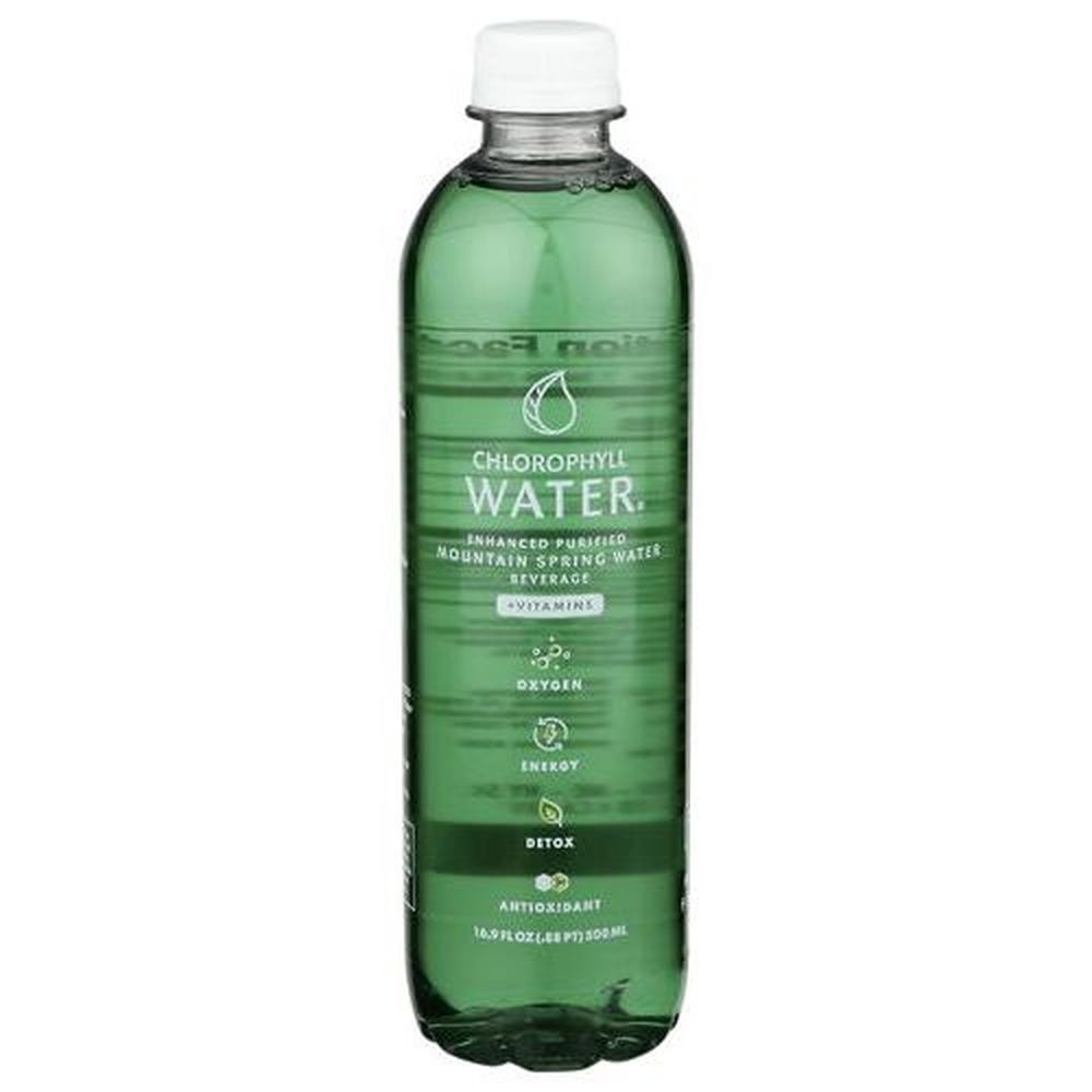 Chlorophyll Water Enhanced Purified Mountain Spring Water, 16.9 Fluid Ounce -- 12 Per Case