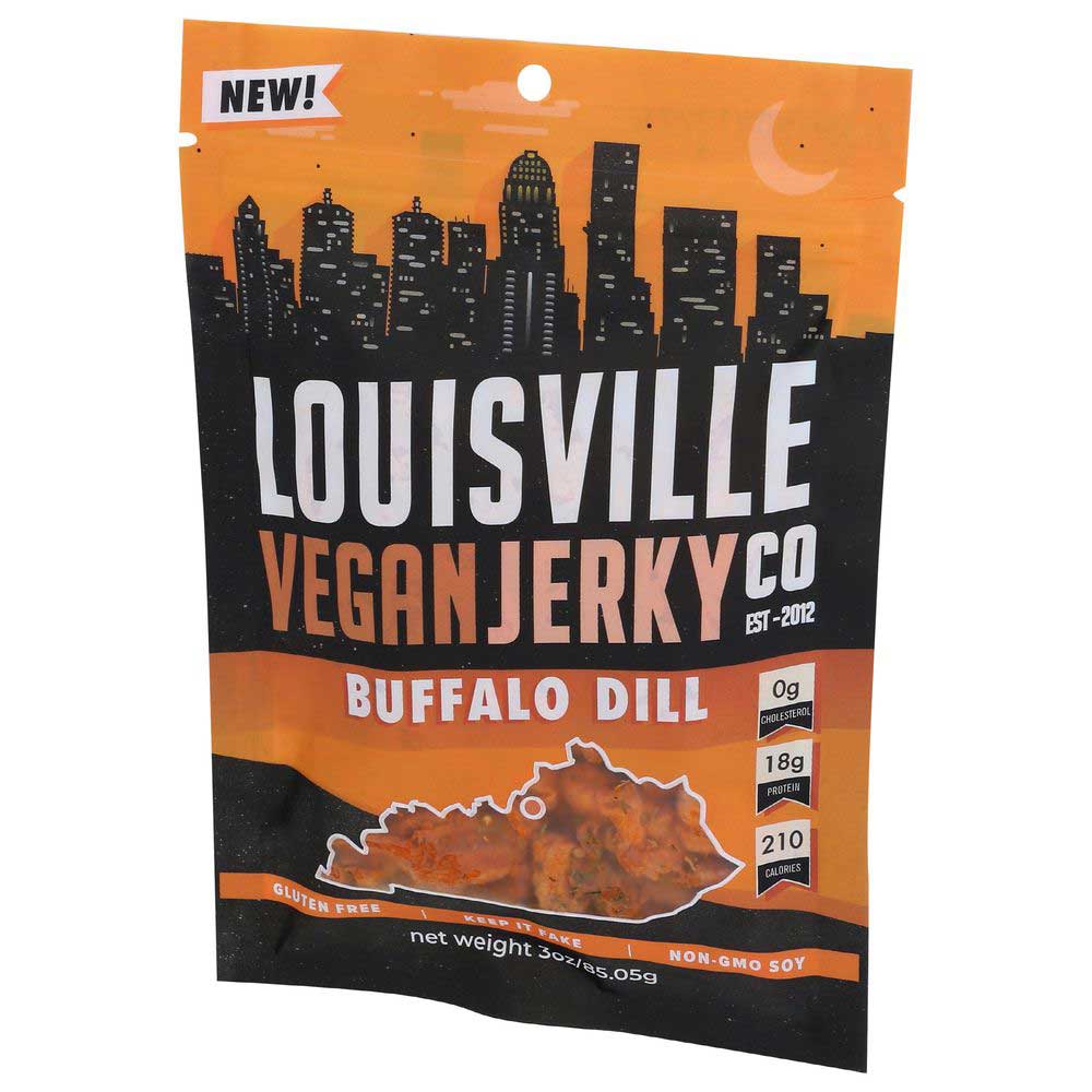 Louisville Buffalo Dill Vegan Jerky, 3 Ounce -- 10 Per Case