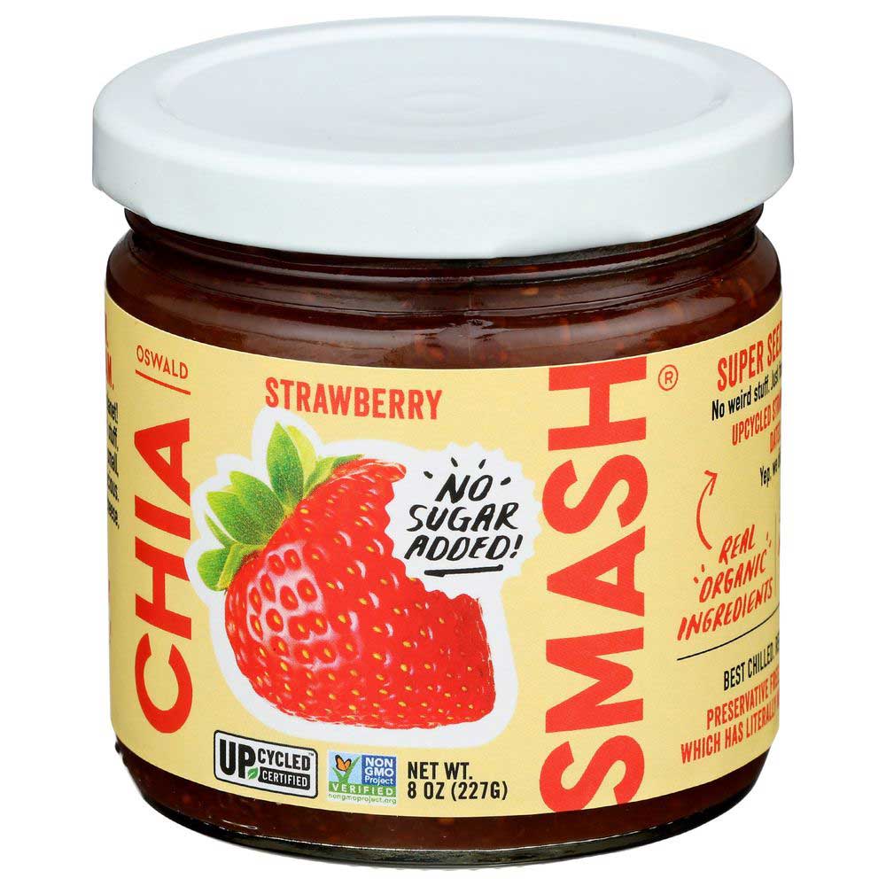 Oswald Strawberry Chia Smash Jam, 8 Ounce -- 6 Per Case