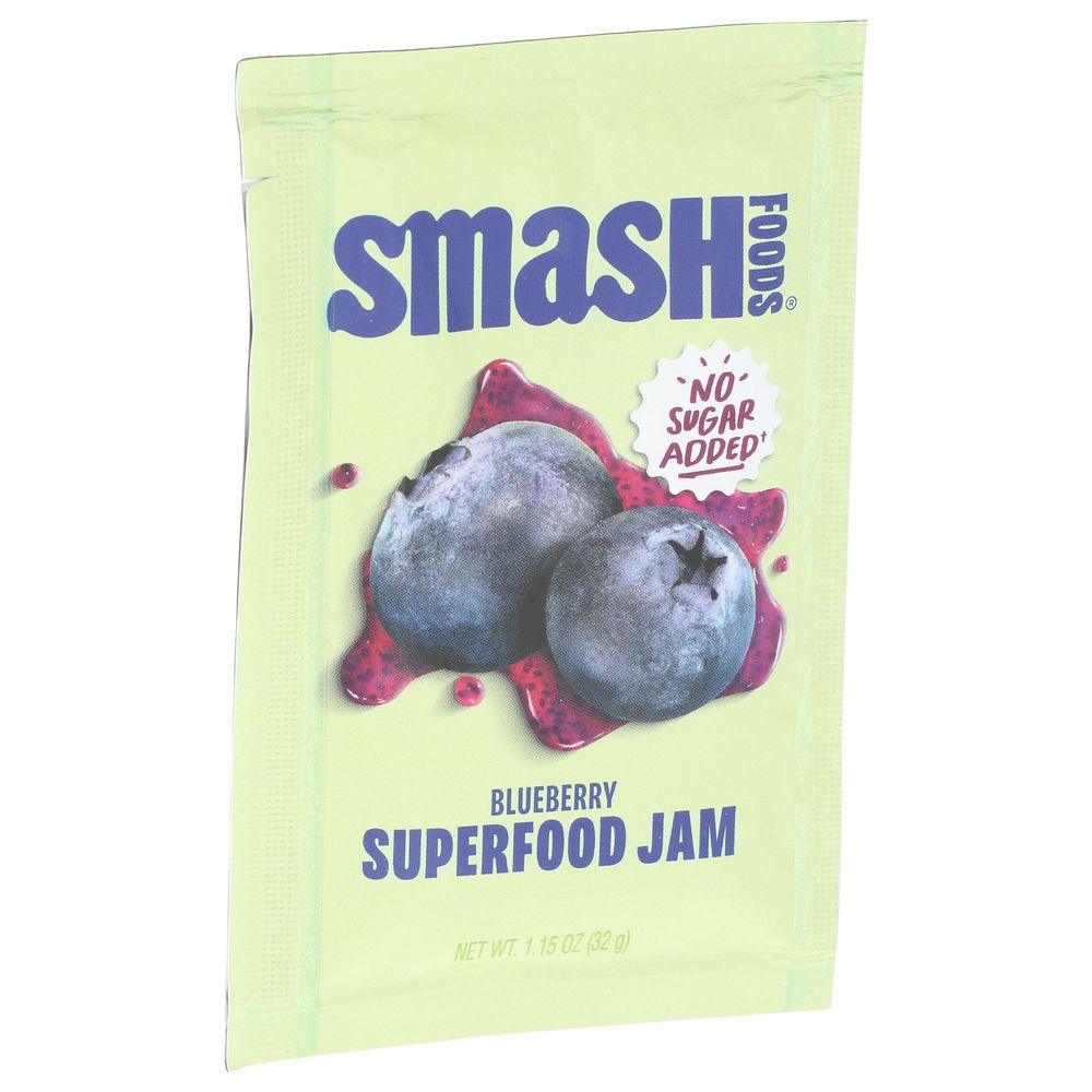 Smash Foods Blueberry Squeezable Superfood Jam, 1.15 Ounce -- 10 Per Case