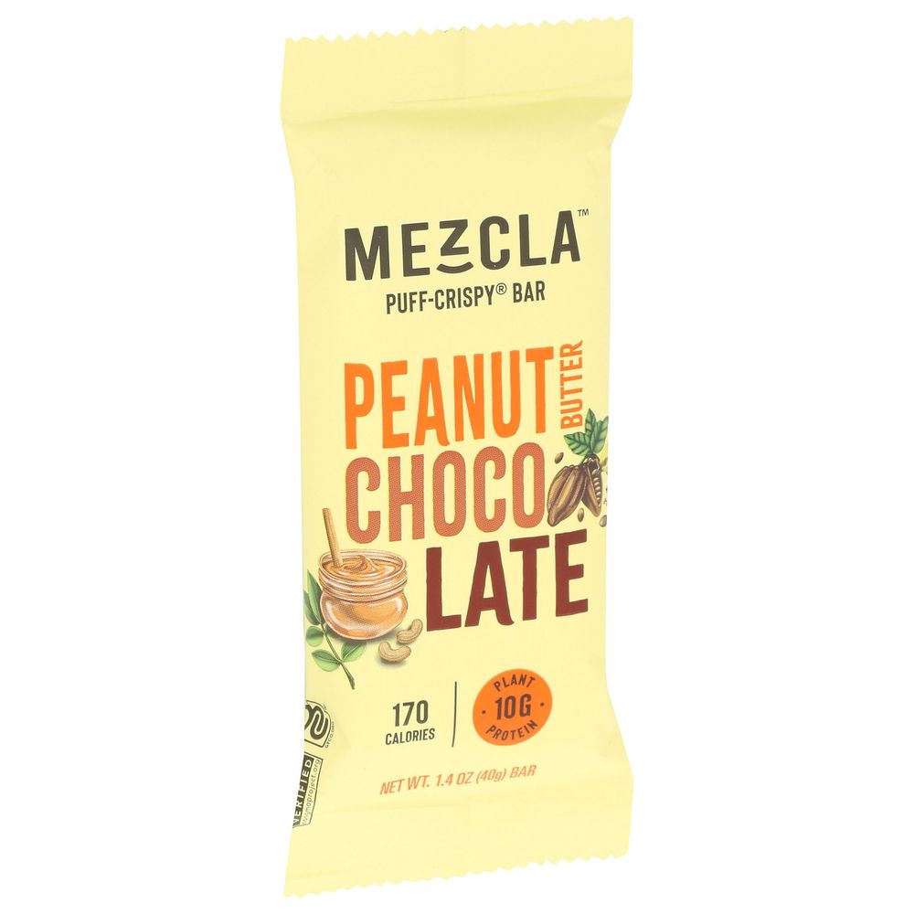 Mezcla Canadian Peanut Butter Chocolate Protein Bar, 1.4 Ounce -- 12 Per Case
