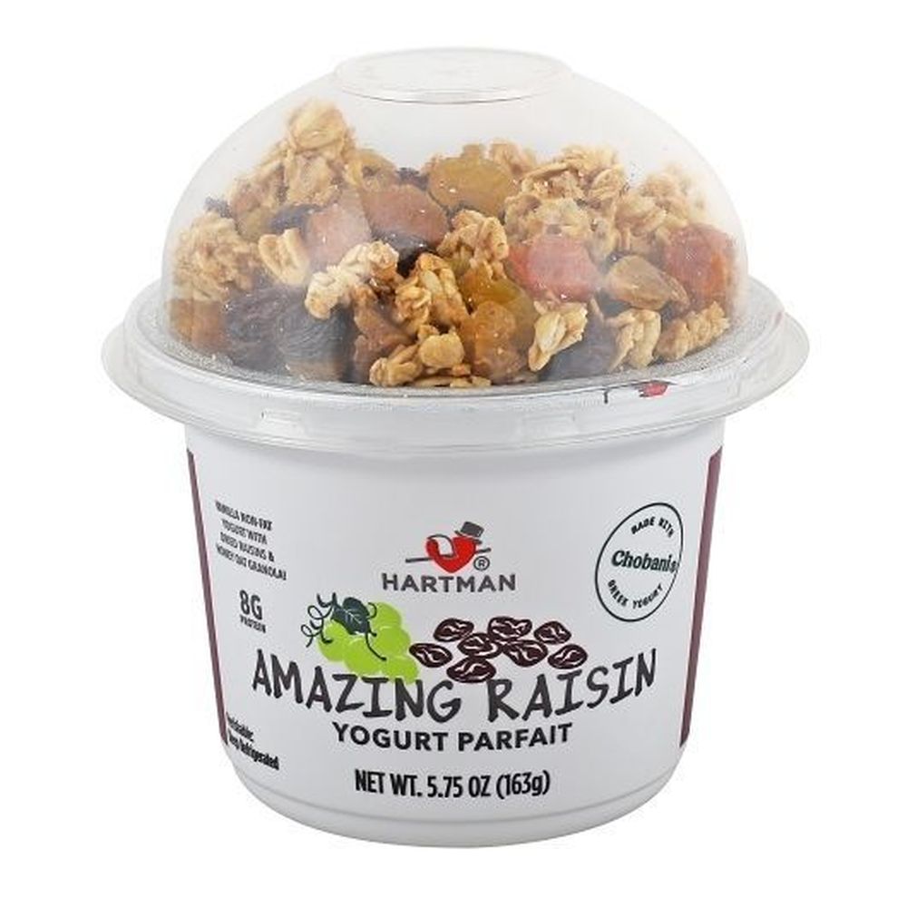 Hartman Amazing Raisin Yogurt Parfait, 5.75 Ounce -- 6 per case
