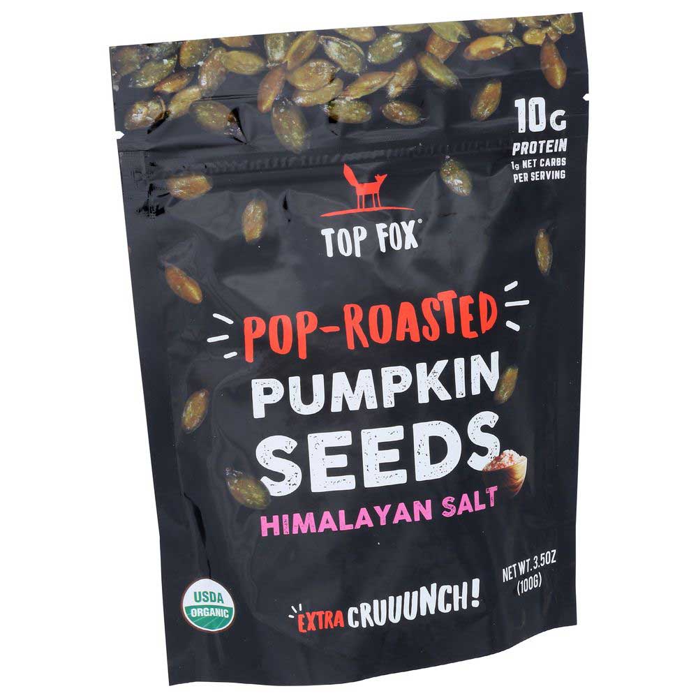 Top Fox Himalayan Salt Pop Roasted Pumpkin Seeds, 3.5 Ounce -- 6 Per Case