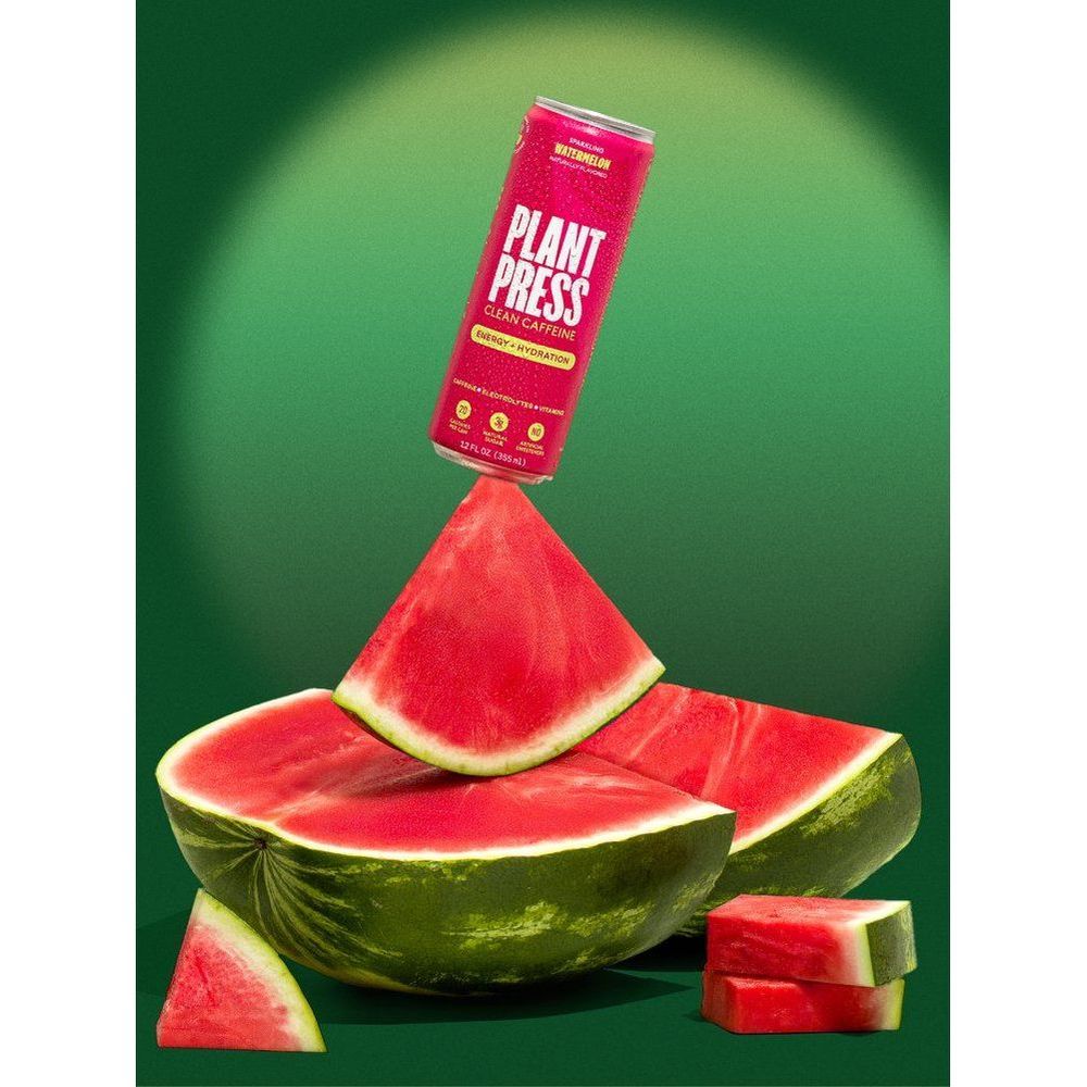 Plant Press Sparkling Watermelon Beverage, 12 Fluid Ounce -- 12 Per Case