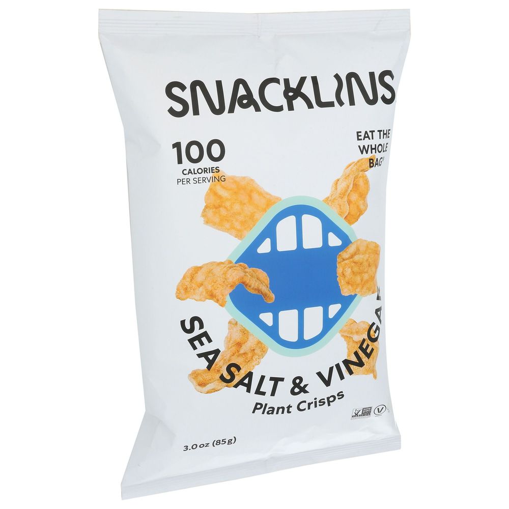 Snacklins Sea Salt And Vinegar Plant Crisps, 3 Ounce -- 12 Per Case