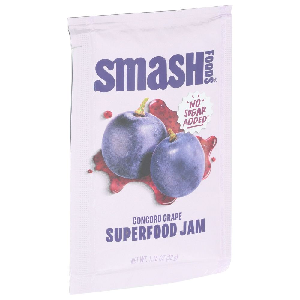 Smash Foods Concord Grape Squeezable Superfood Jam, 1.15 Ounce -- 10 Per Case
