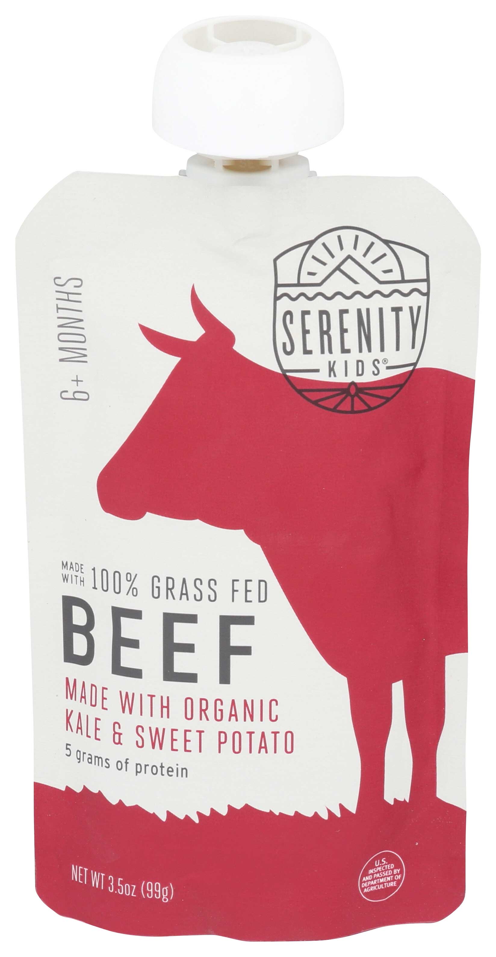 Serenity Kids Organic Grass Fed Beef With Organic Kale And Sweet Potatoes Baby Food, 3.5 Ounce -- 6 Per Case