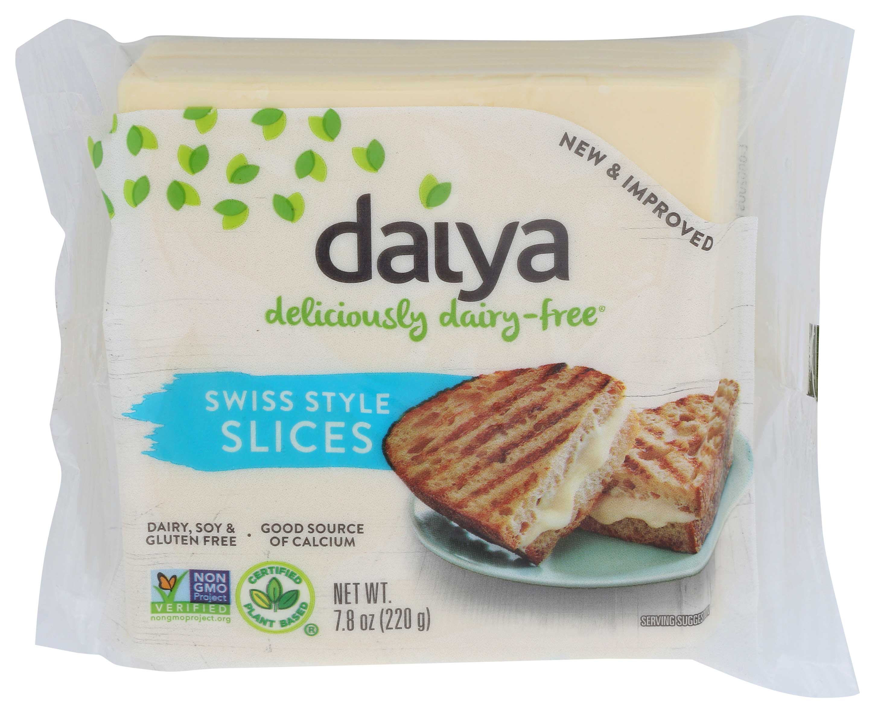 Daiya Deliciously Dairy Free Swiss Style Cheese Slices, 7.8 Ounce -- 8 per case