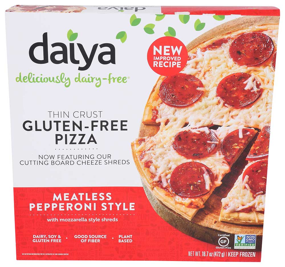 Daiya Deliciously Dairy Free Thin Crust Meatless Pepperoni Style Pizza, 16.7 Ounce -- 8 per case