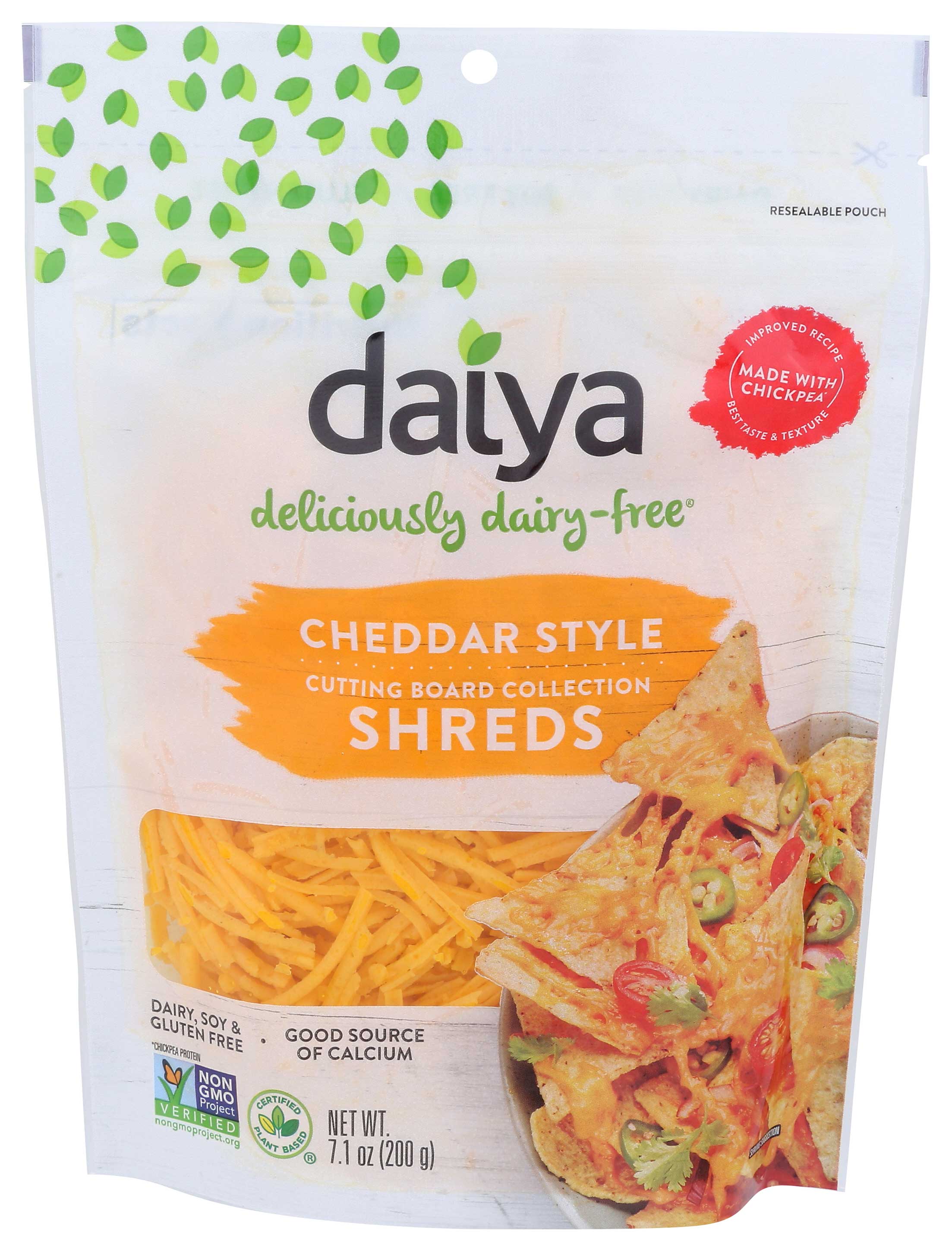 Daiya Deliciously Dairy Free Cutting Board Plant-based Cheddar Style Cheese Shreds, 7.1 Ounce -- 12 Per Case