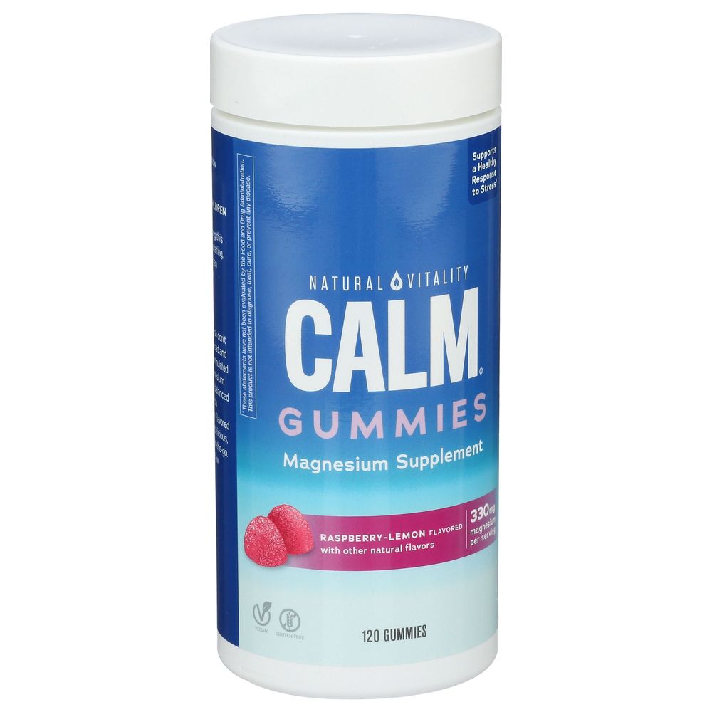 Natural Vitality Calm Raspberry Lemon Gummies, 120 Count