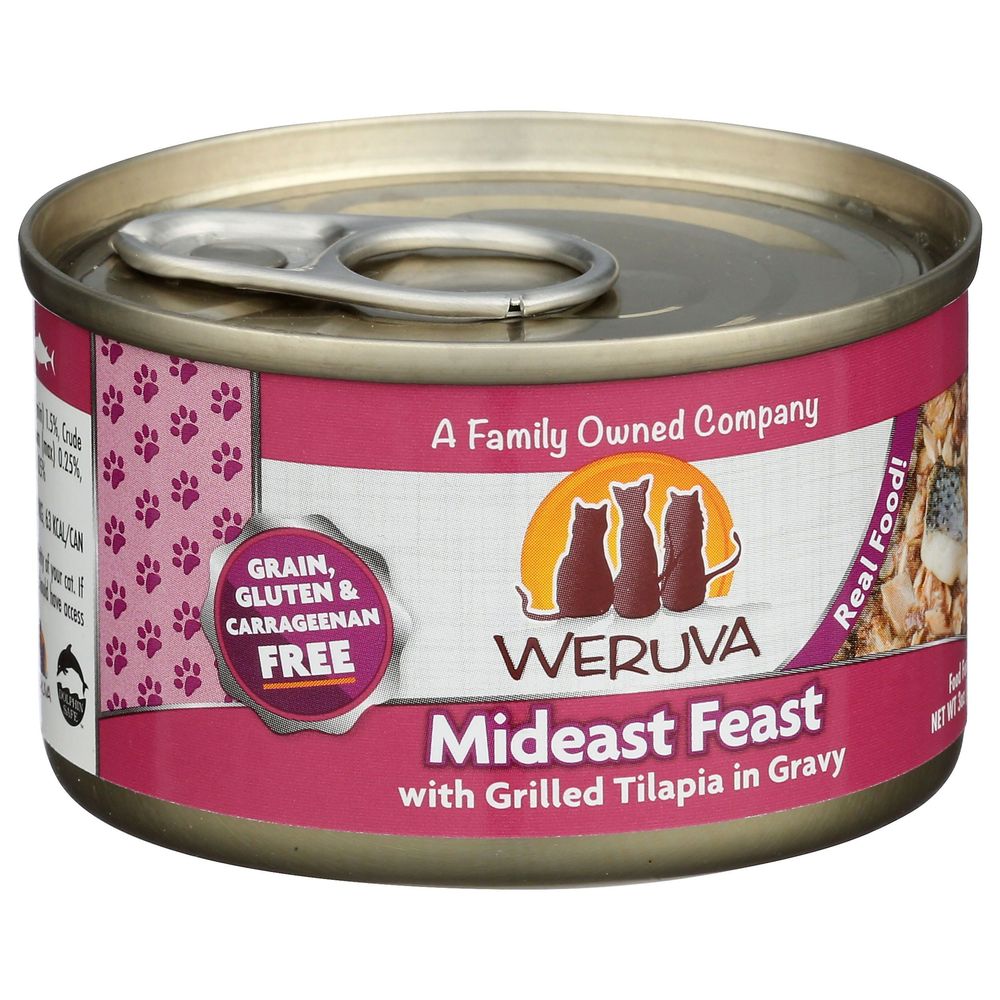 Weruva Mideast Feast With Grilled Tilapia In Gravy Cat Food, 3 Ounce -- 24 Per Case