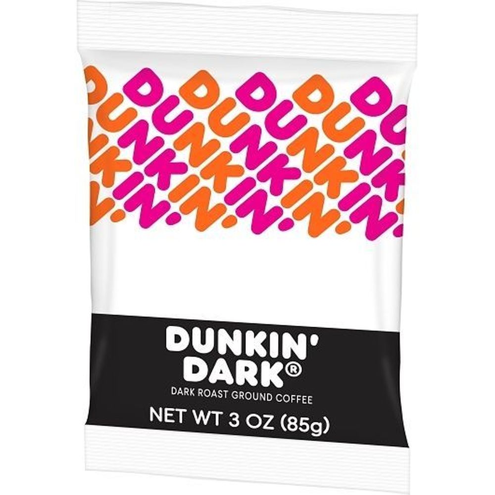 Dunkin' Midnight Roast And Ground Coffee, Fraction Pack, 3 Ounce -- 24 Per Case