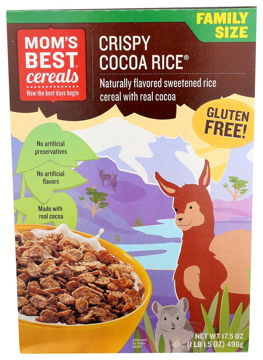 Mom's Best Crisp Cocoa Rice Cereal, 17.5 Ounce -- 14 Per Case
