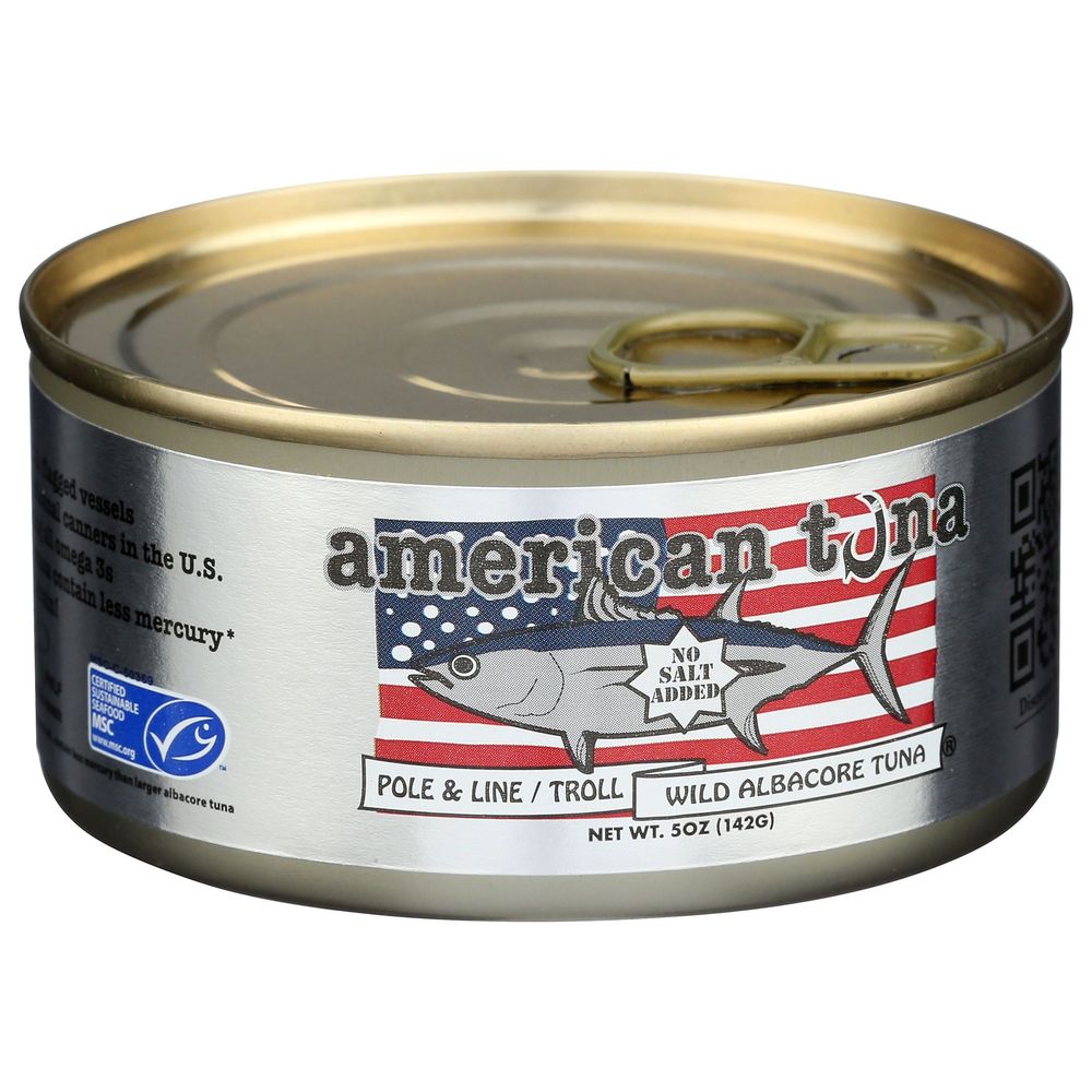American Tuna No Salt Wild Albacore Tuna, 5 Ounce -- 12 Per Case