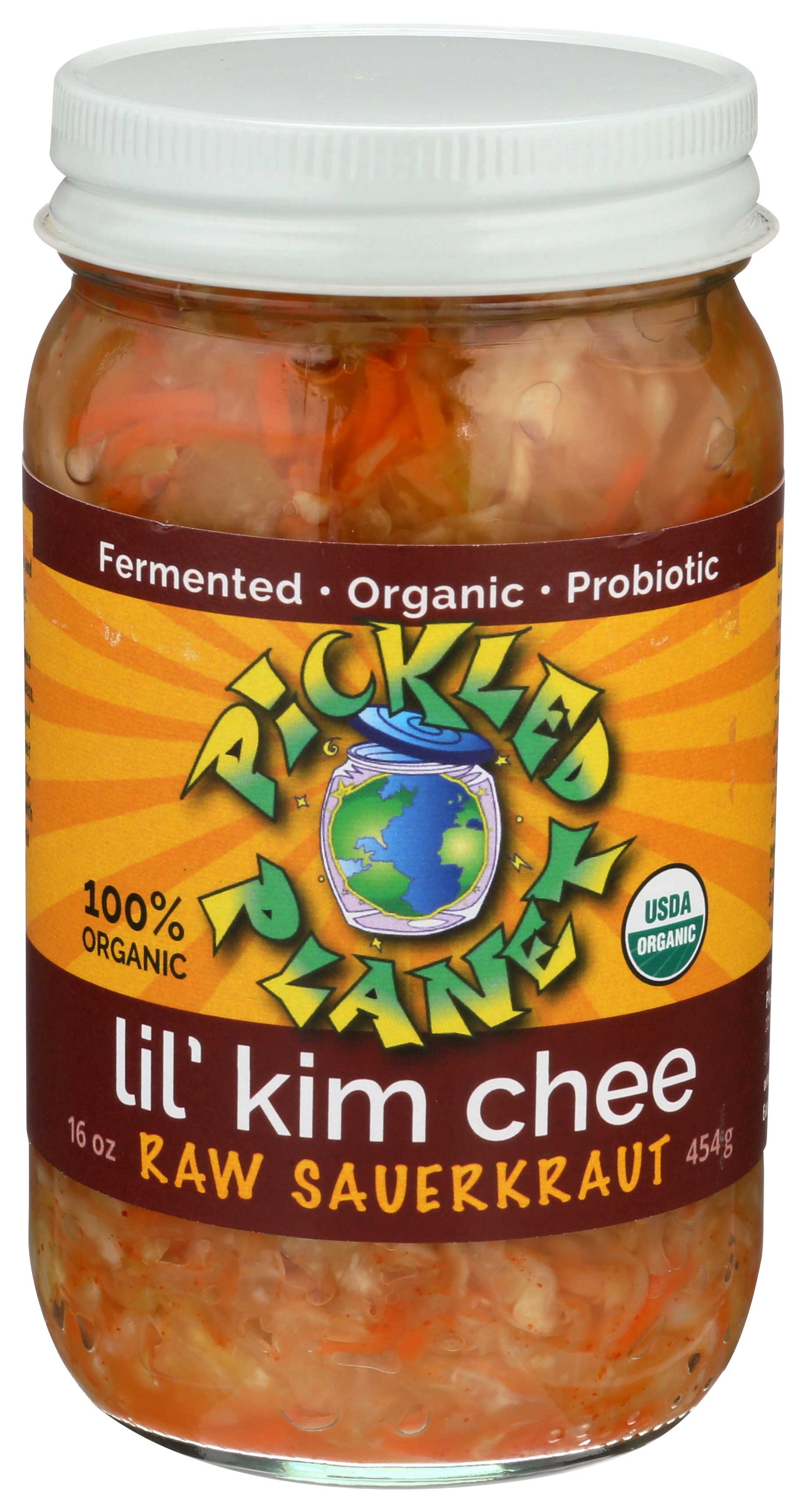 Pickled Planet Organic Raw Lil Kim Chee Sauerkraut, 16 Ounce -- 6 Per Case