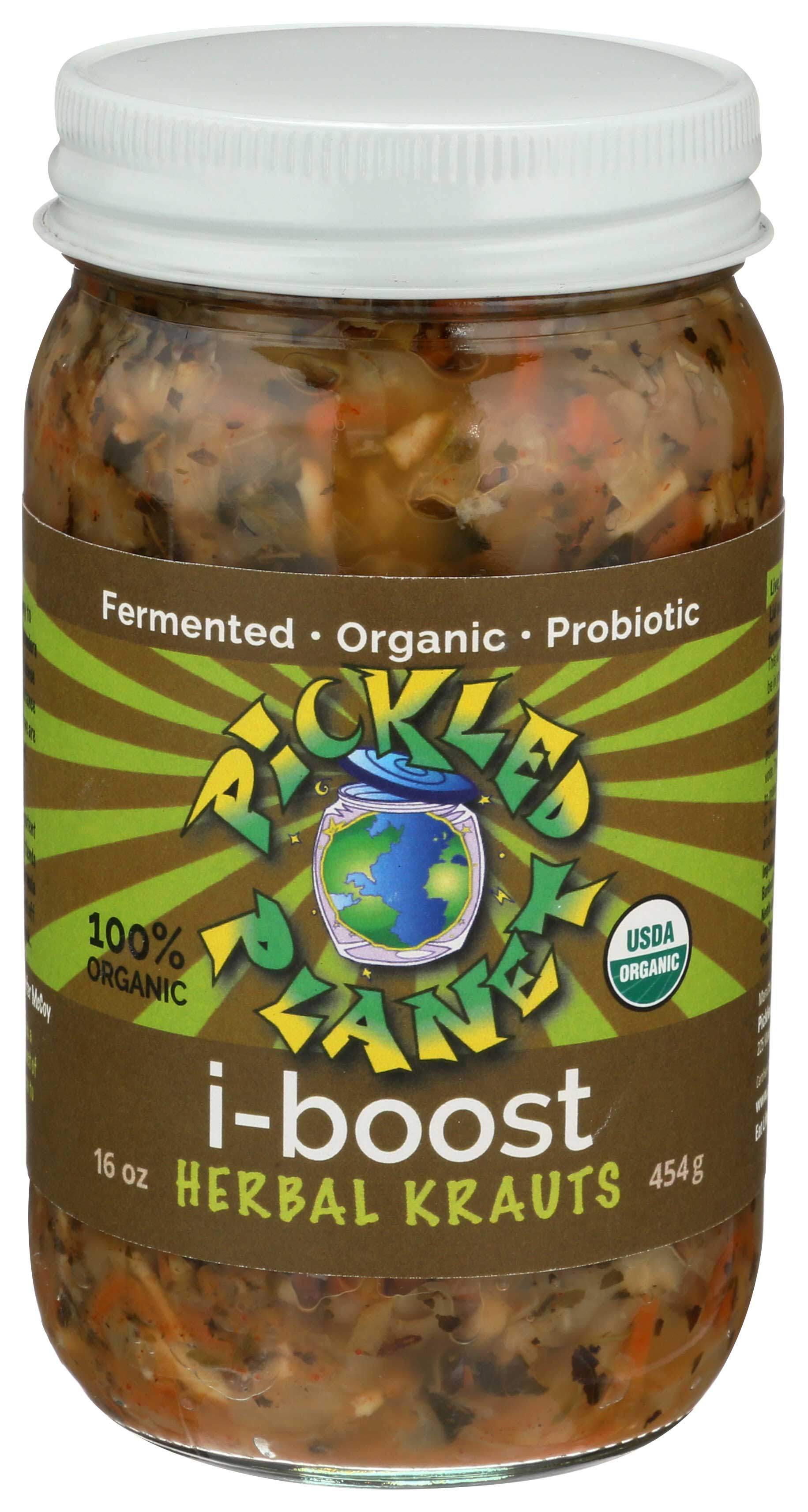 Pickled Planet Organic I Boost Herbal Sauerkraut, 16 Ounce -- 6 Per Case