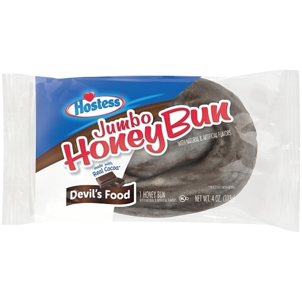 bunbun☆ Hostess Devils Food Jumbo Honey Bun, 4 Ounce -- 36 per case