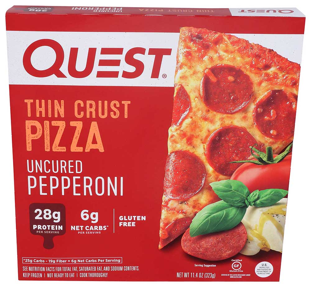Quest Nutrition Gluten Free Uncured Pepperoni Thin Pizza Crust, 11.4 Ounce -- 6 Per Case