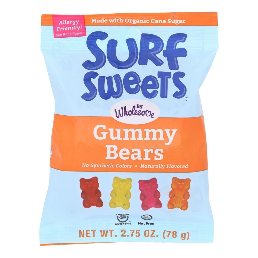 Surf Sweets Organic Gummy Bears, 2.75 Ounce -- 12 Per Case