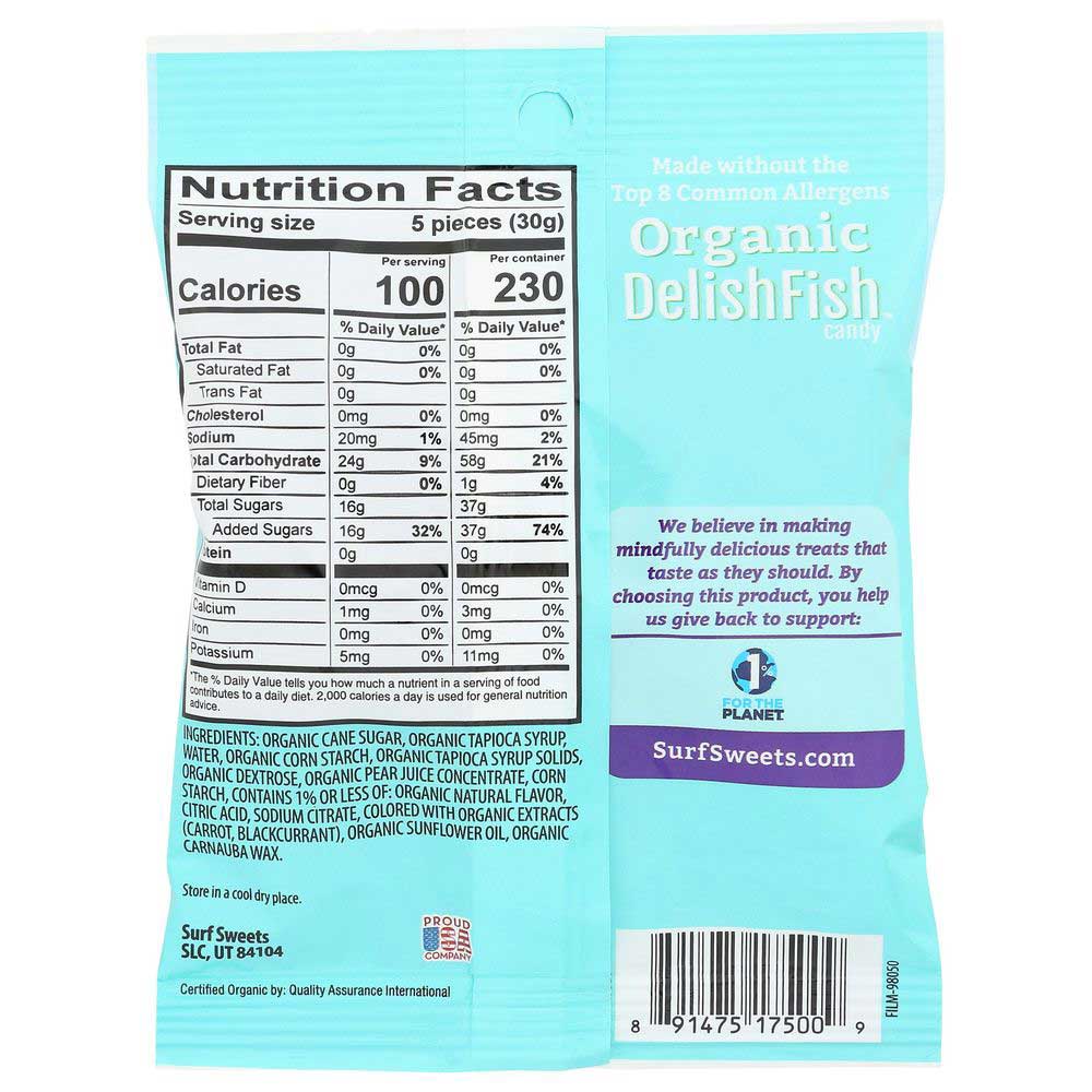 Surf Sweets Organic Delishfish Candy, 2.75 Ounce -- 12 Per Case