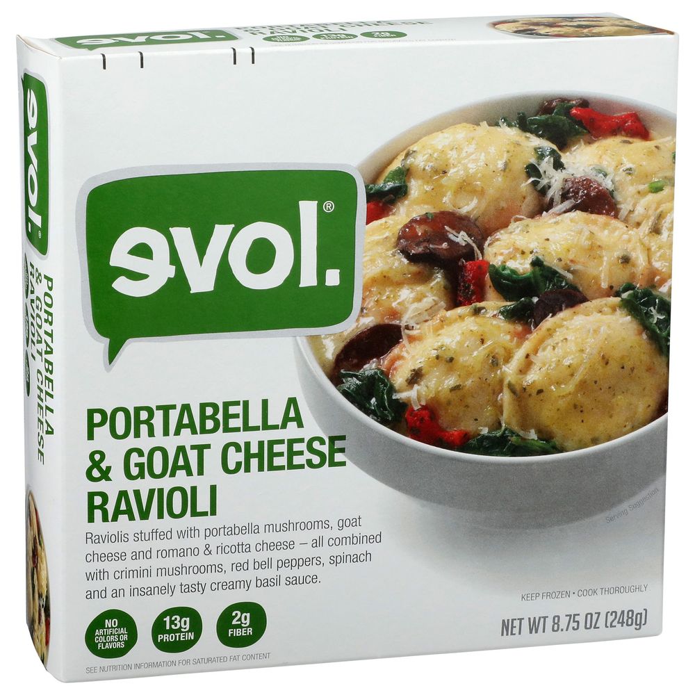 Evol Portabella and Goat Cheese Ravioli, 8.75 Ounce -- 8 per case