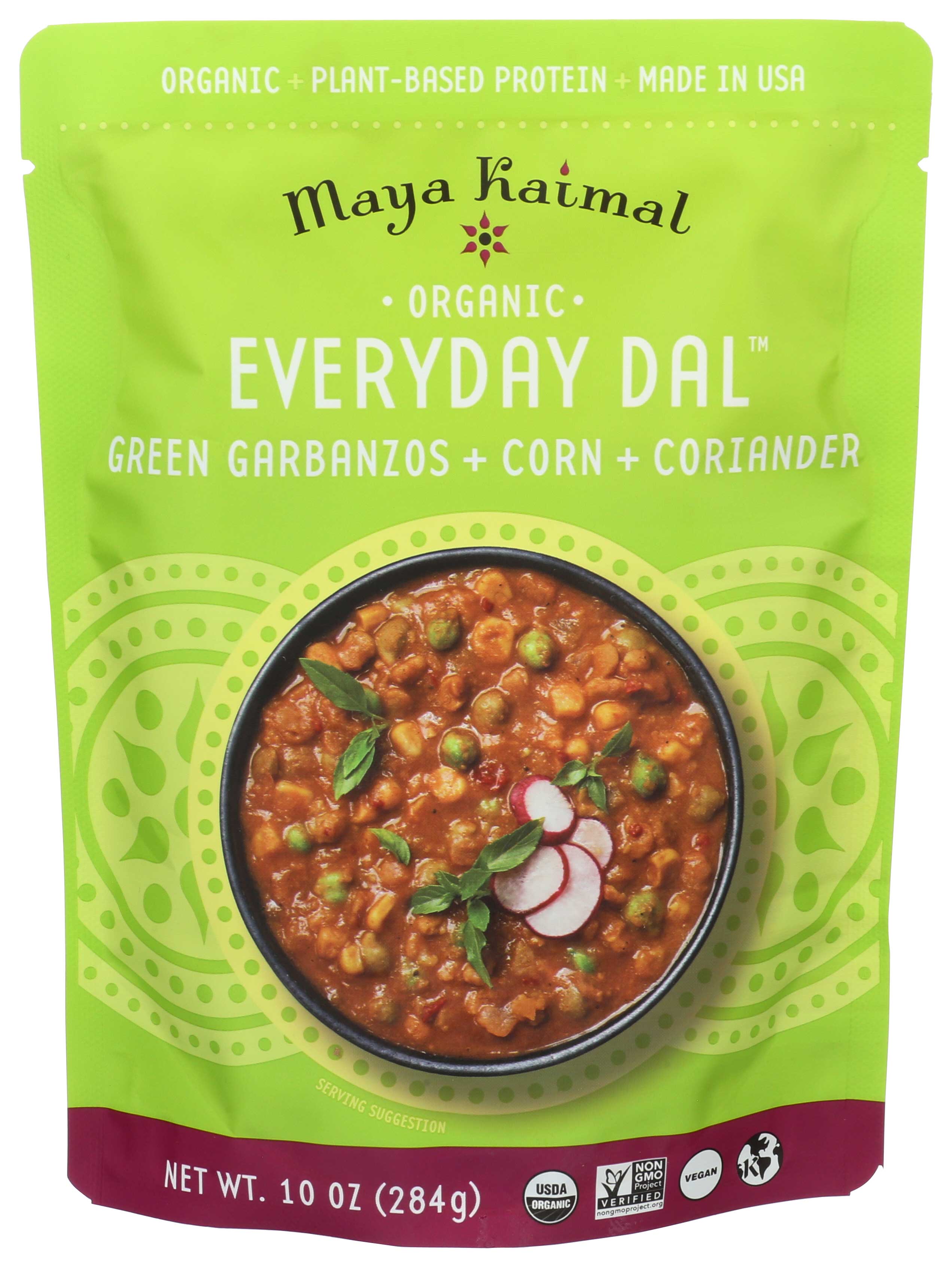 Maya Kaimal Green Garbanzos Corn And Coriander Everyday Dal, 10 Ounce -- 6 Per Case