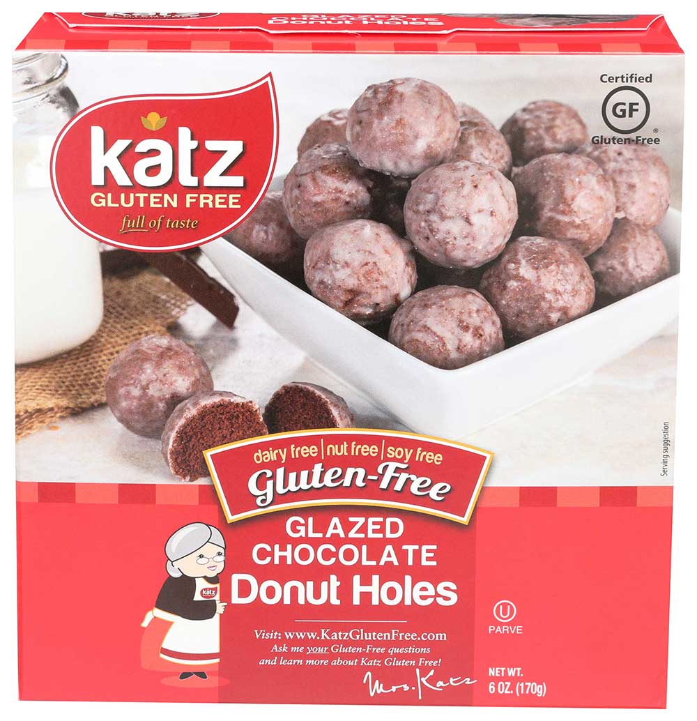 Katz Gluten Free Chocolate Glazed Donut Holes, 6 Ounce -- 6 Per Case
