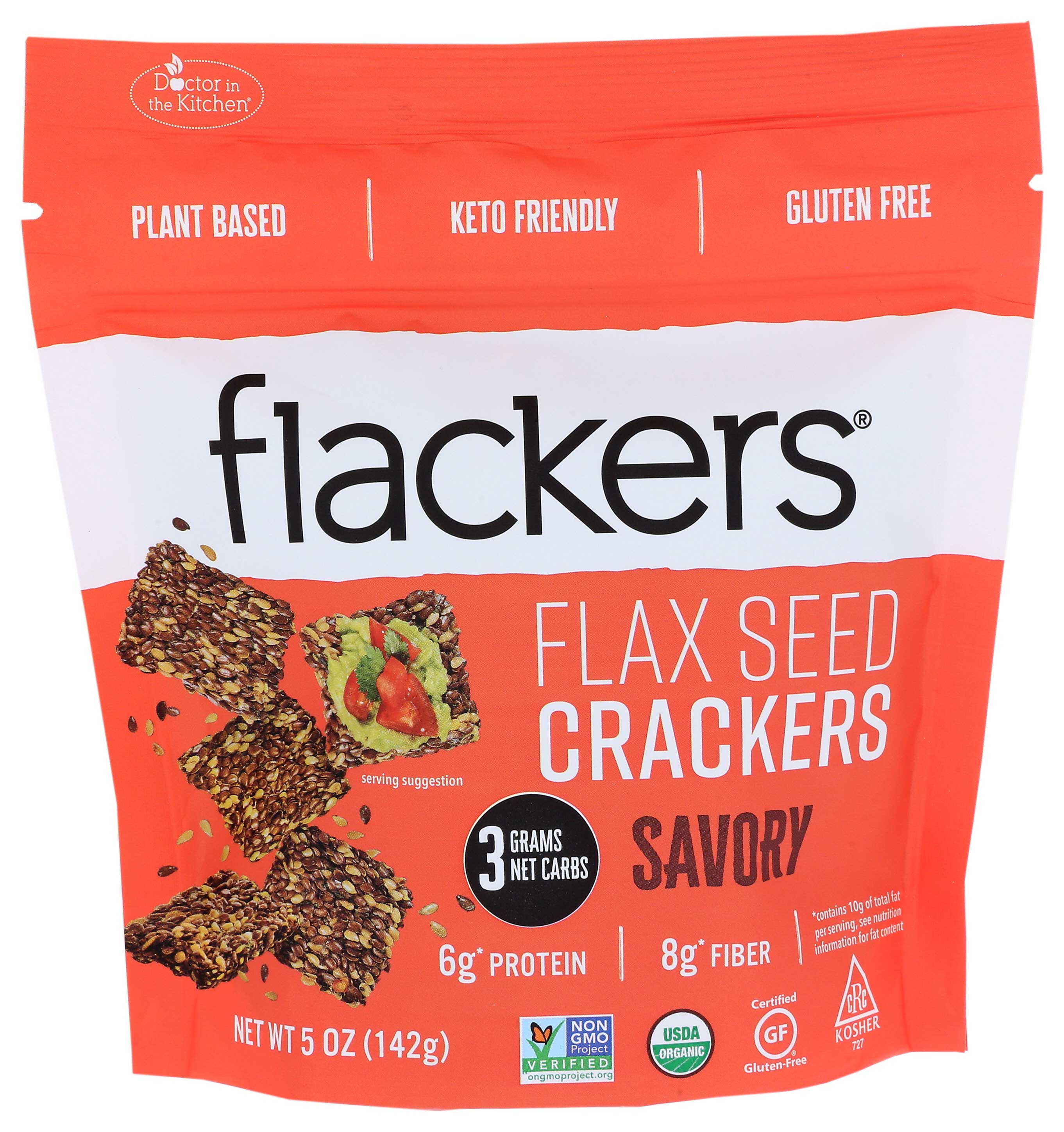 Flackers Savory Cracker, 5 Ounce -- 6 Per Case