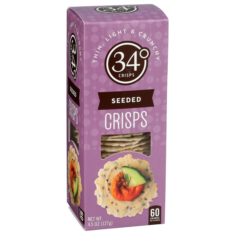 34 Degrees Seeded Crisps, 4.5 Ounce -- 12 Per Case