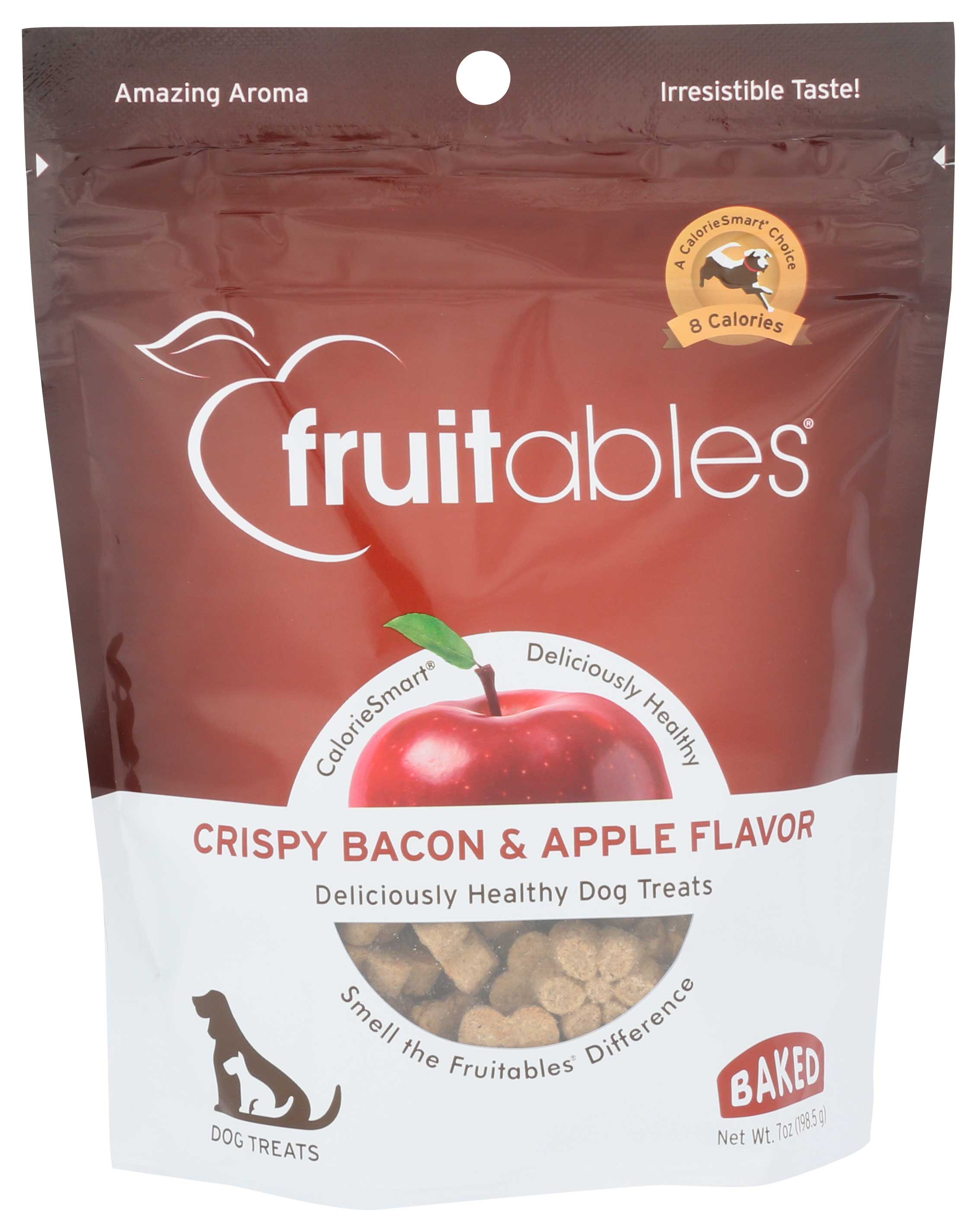 Fruitables Crunchy Bacon and Apple Baked Dog Treats 7 Ounce 8