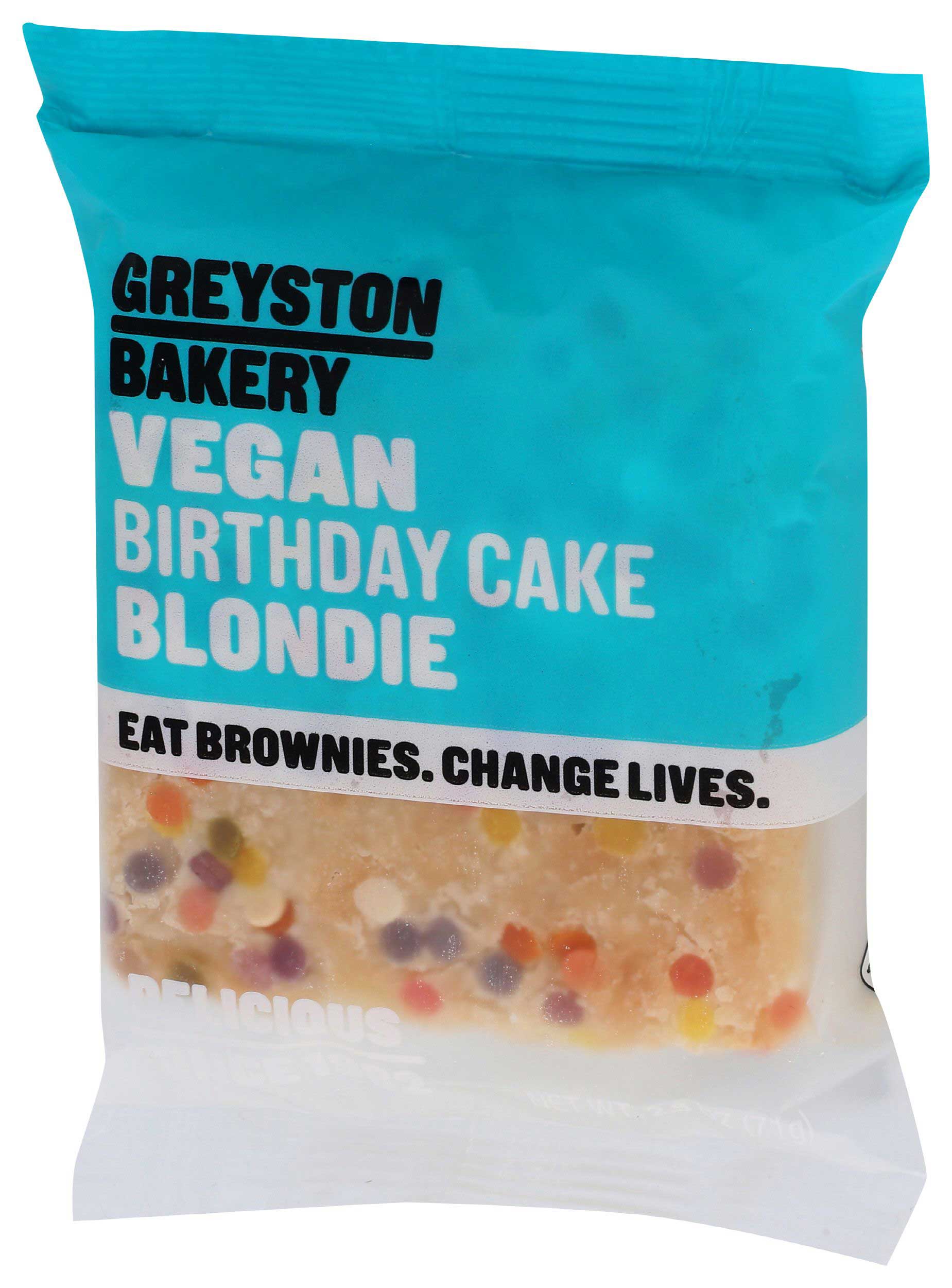 Greyston Bakery Vegan Birthday Cake Blondie, 2.5 Ounce -- 24 per case