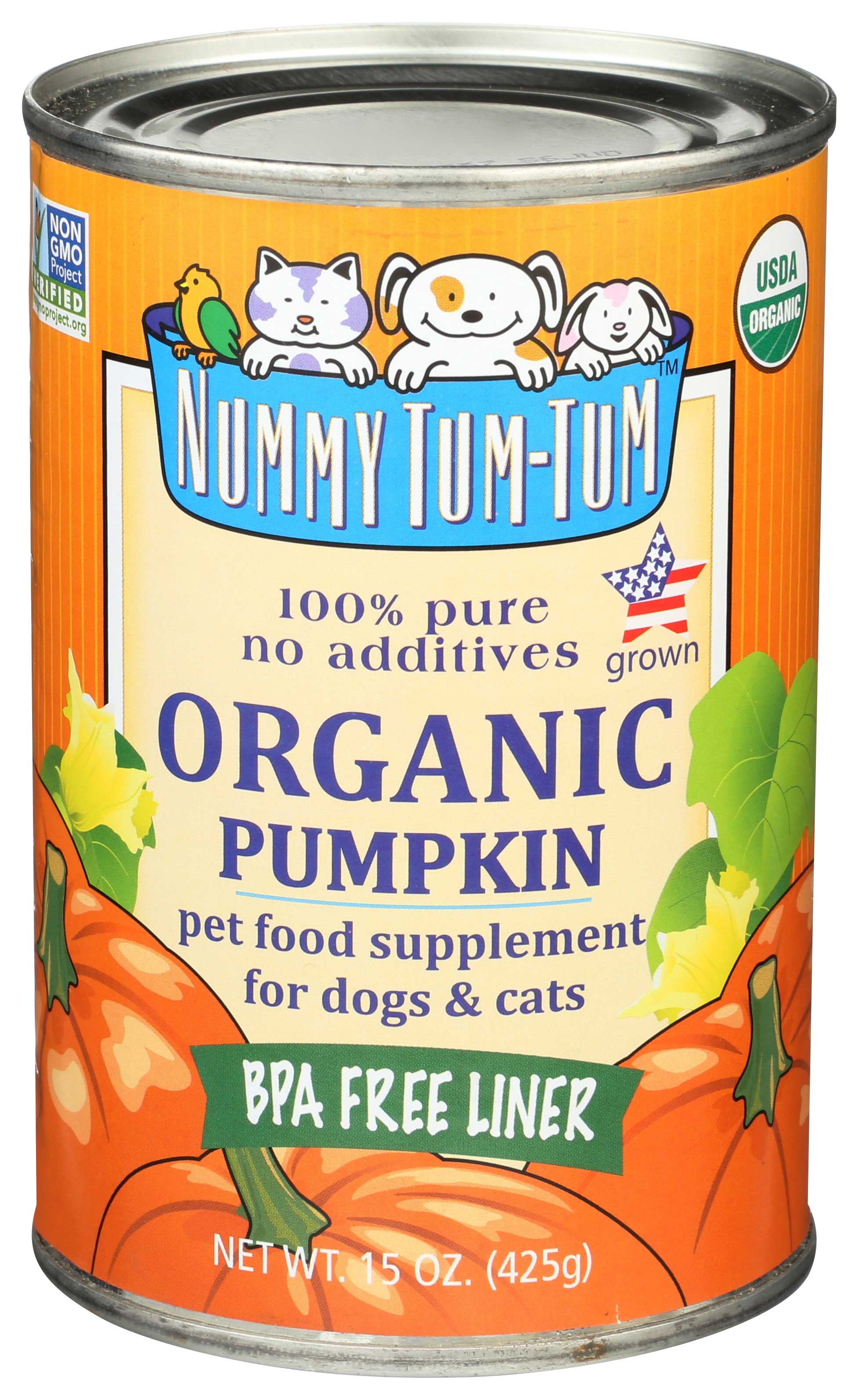 Nummy Tum Tum Organic 100 Percent Pure Pumpkin For Dog, 15 Ounce -- 12 Per Case