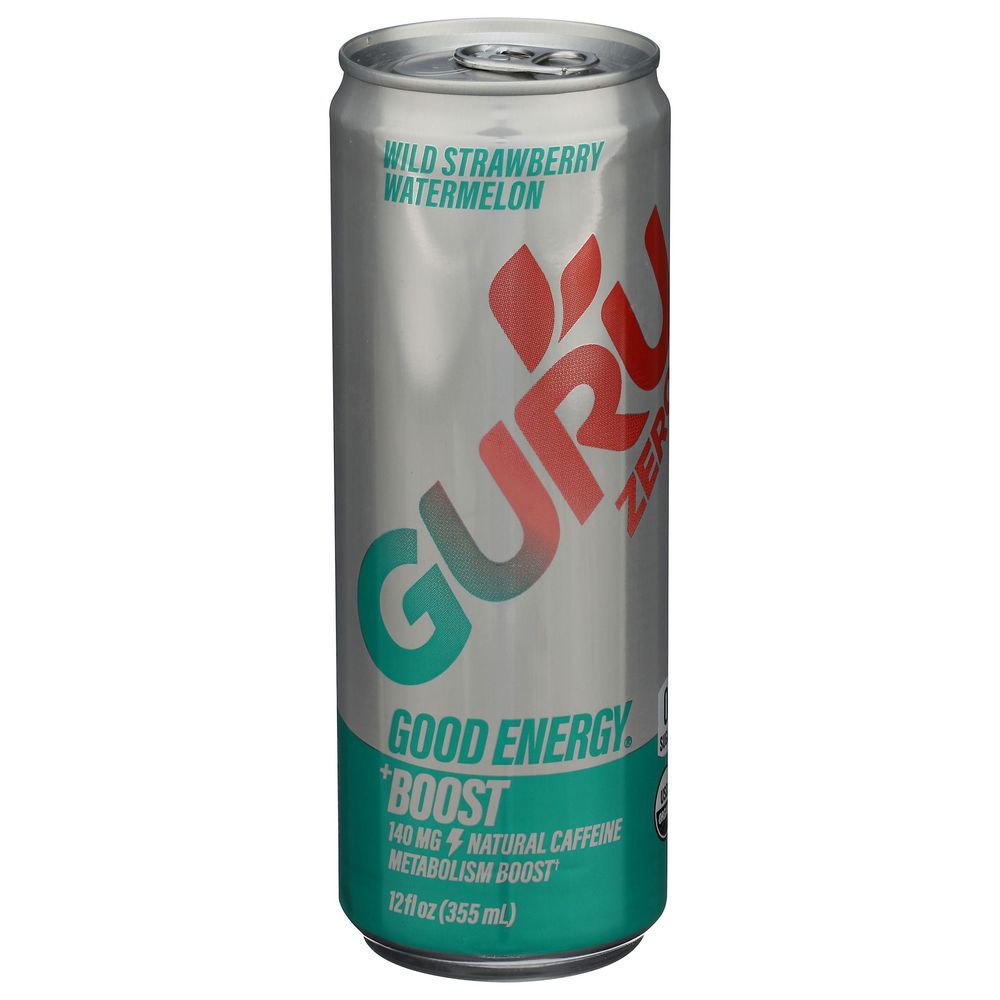 Guru Zero Wild Strawberry Watermelon Energy Drink, 12 Fluid Ounce -- 24 Per Case