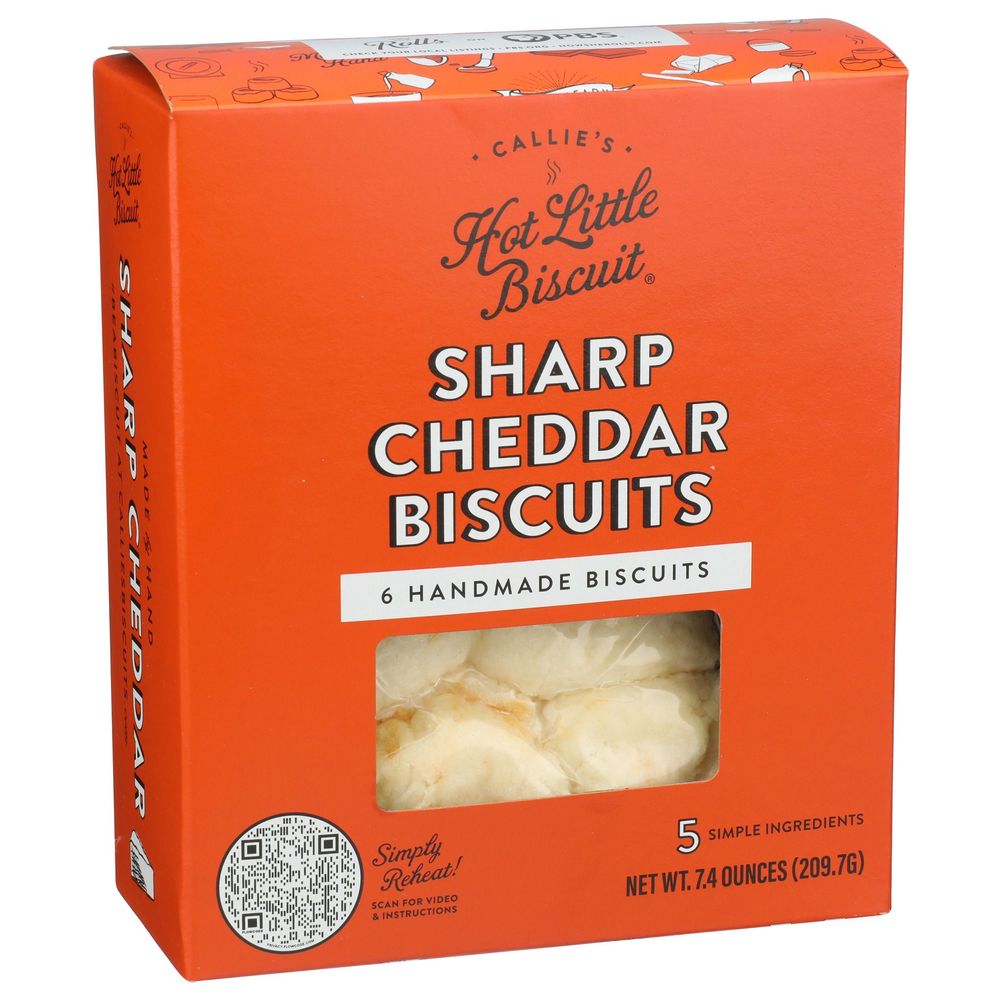 Callies Sharp Cheddar Hot Little Biscuits, 7.4 Ounce -- 6 Per Case
